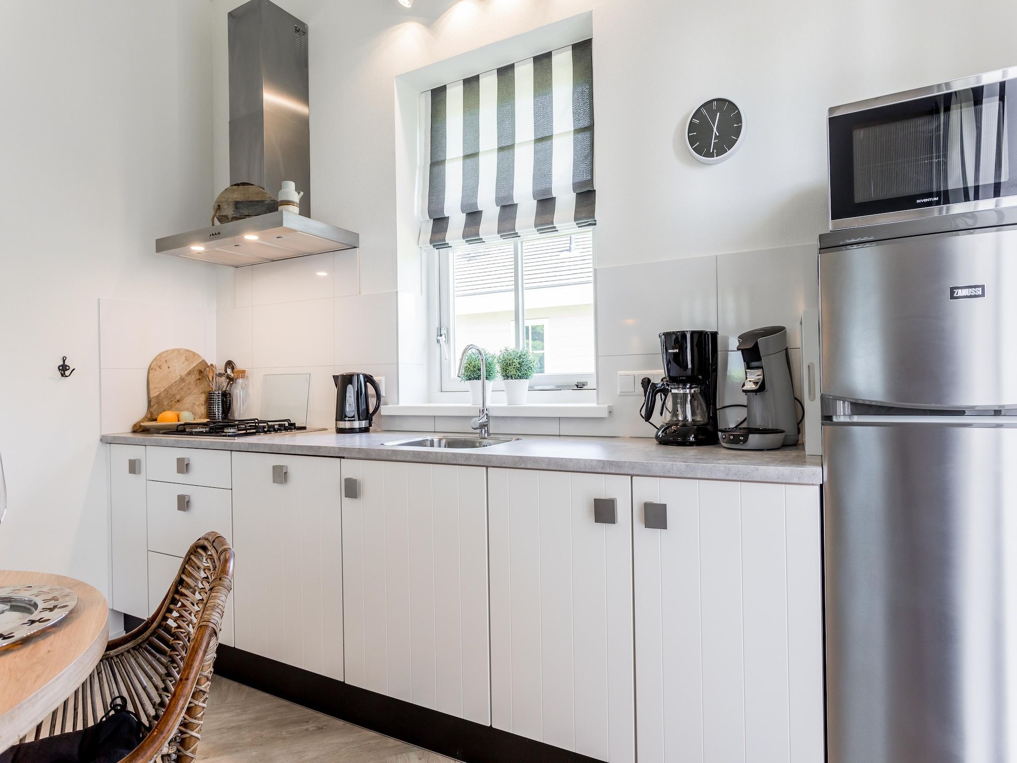 De keuken van Bungalowpark de Gouden Spar 6 in Noordwijk