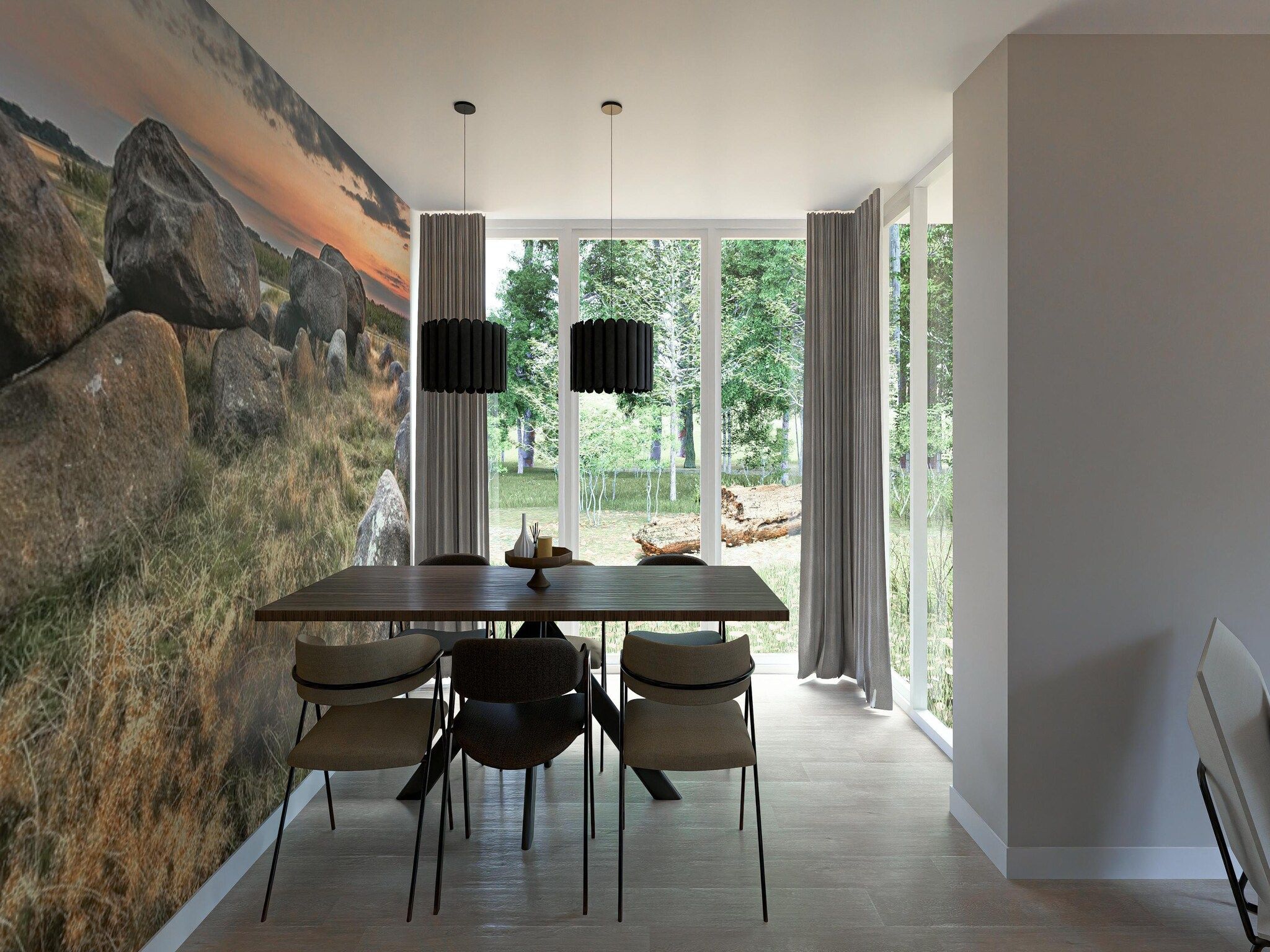 De eetkamer van Draagsteen Outdoor Wellness in TA Gasselte