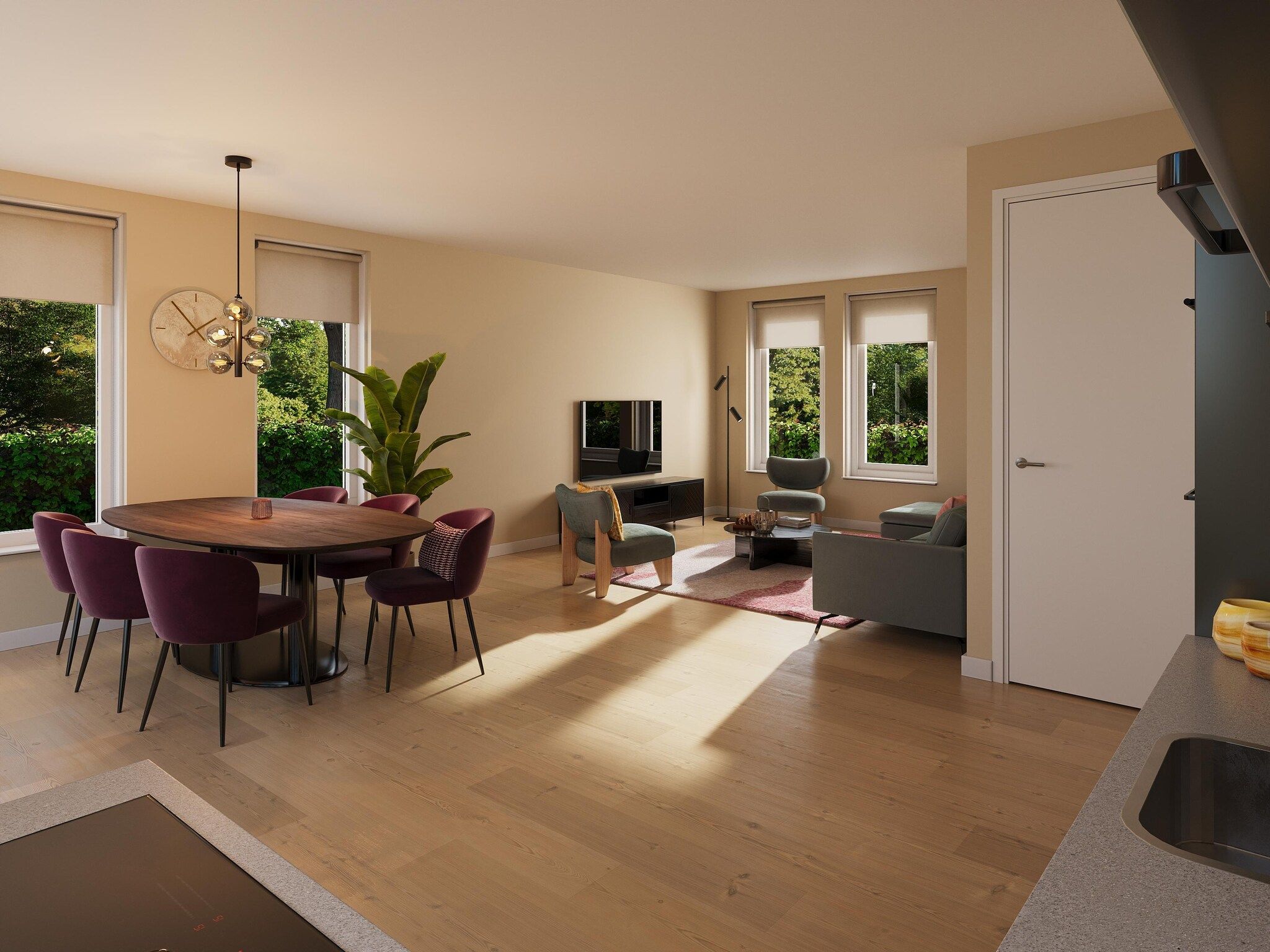 De eetkamer van Regthuys Binnen in PS Opperdoes