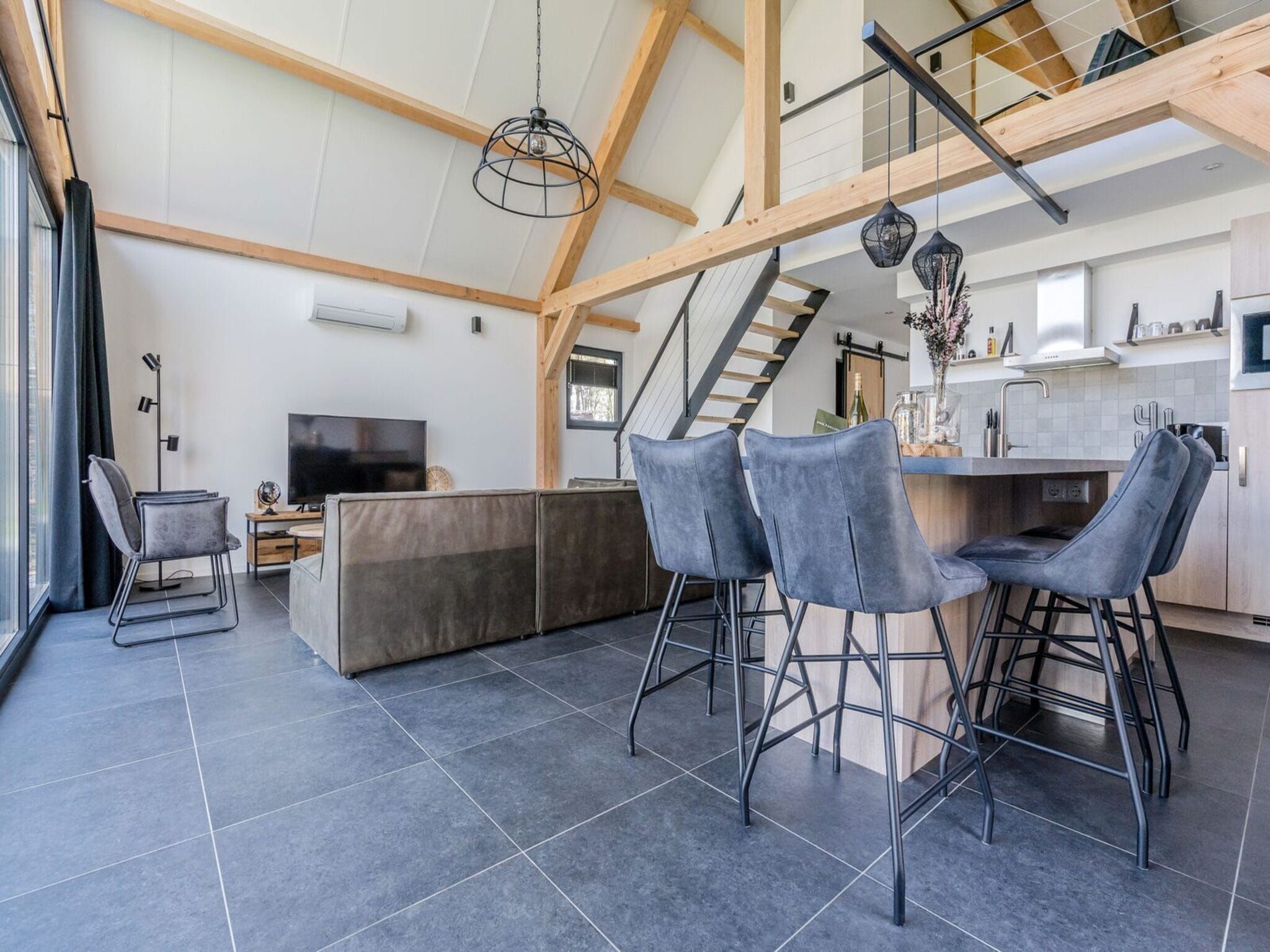 De woonkamer van Farm Lodge 670 in Baarle-nassau