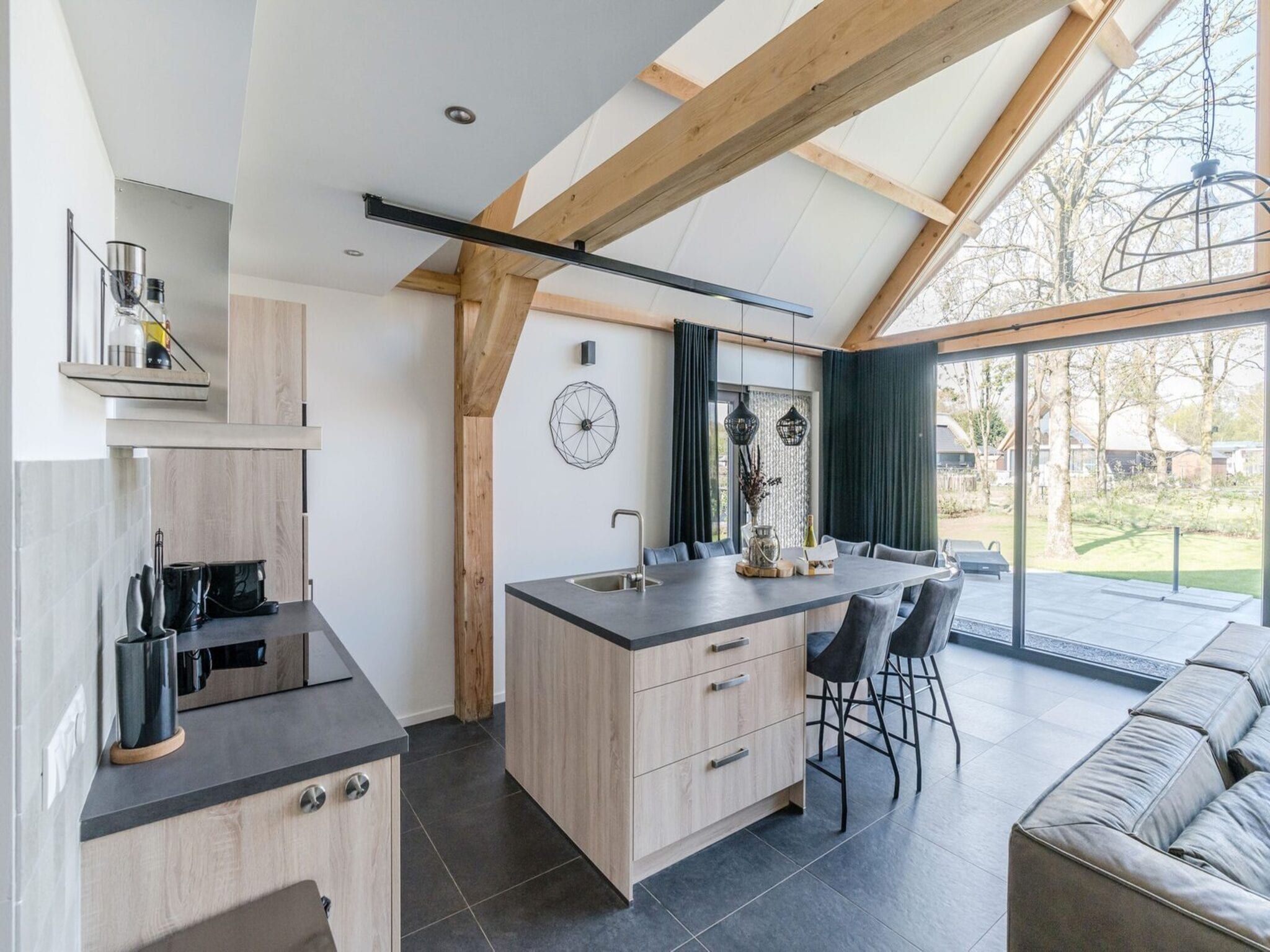 De keuken van Farm Lodge 670 in Baarle-nassau