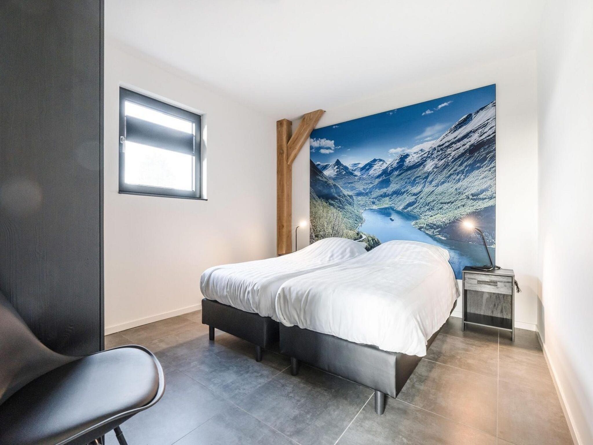 Een slaapkamer van Farm Lodge 677 in Baarle-nassau