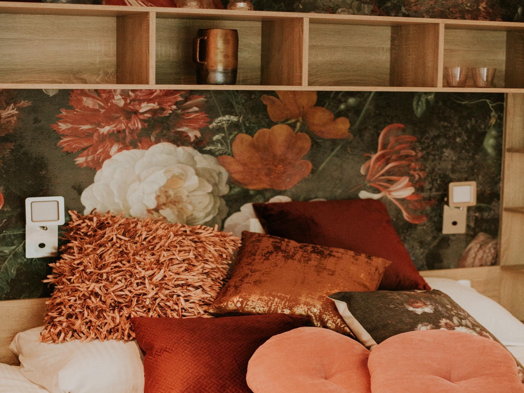 Een slaapkamer van Luxe loft  2 persoons in Balkbrug