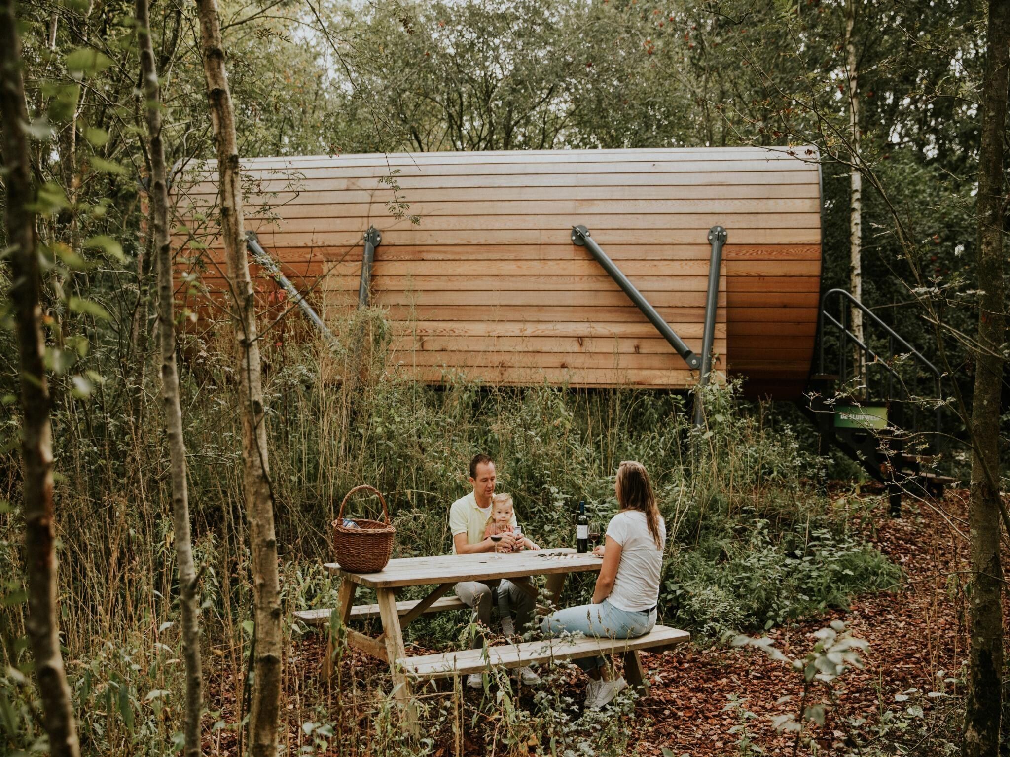 Het uitzicht vanaf Skycabin | 2-4 persoons in Balkbrug