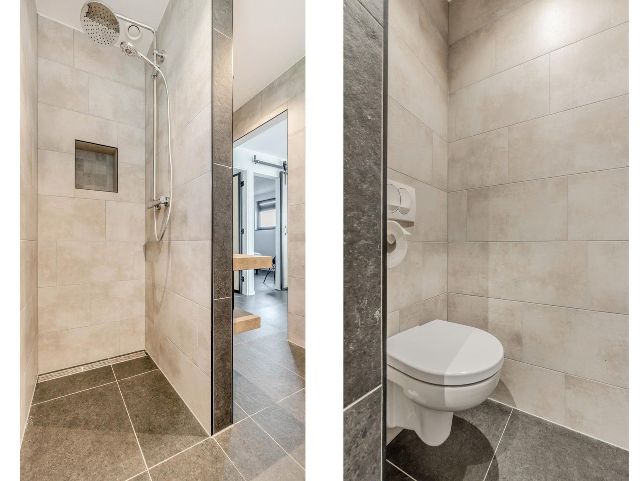 De badkamer van Farm Lodge 669 in Baarle-nassau