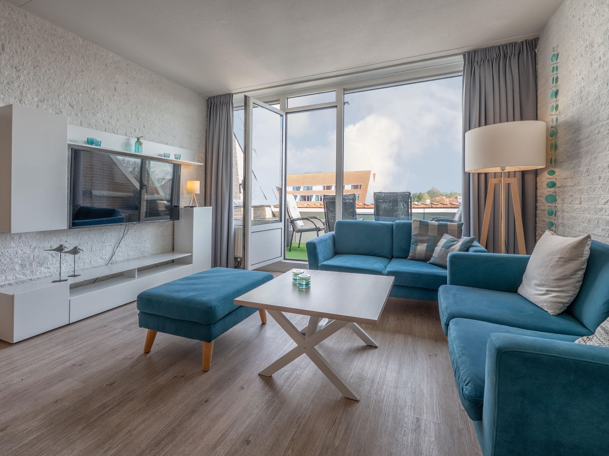 De woonkamer van Aquadelta 22 in Bruinisse