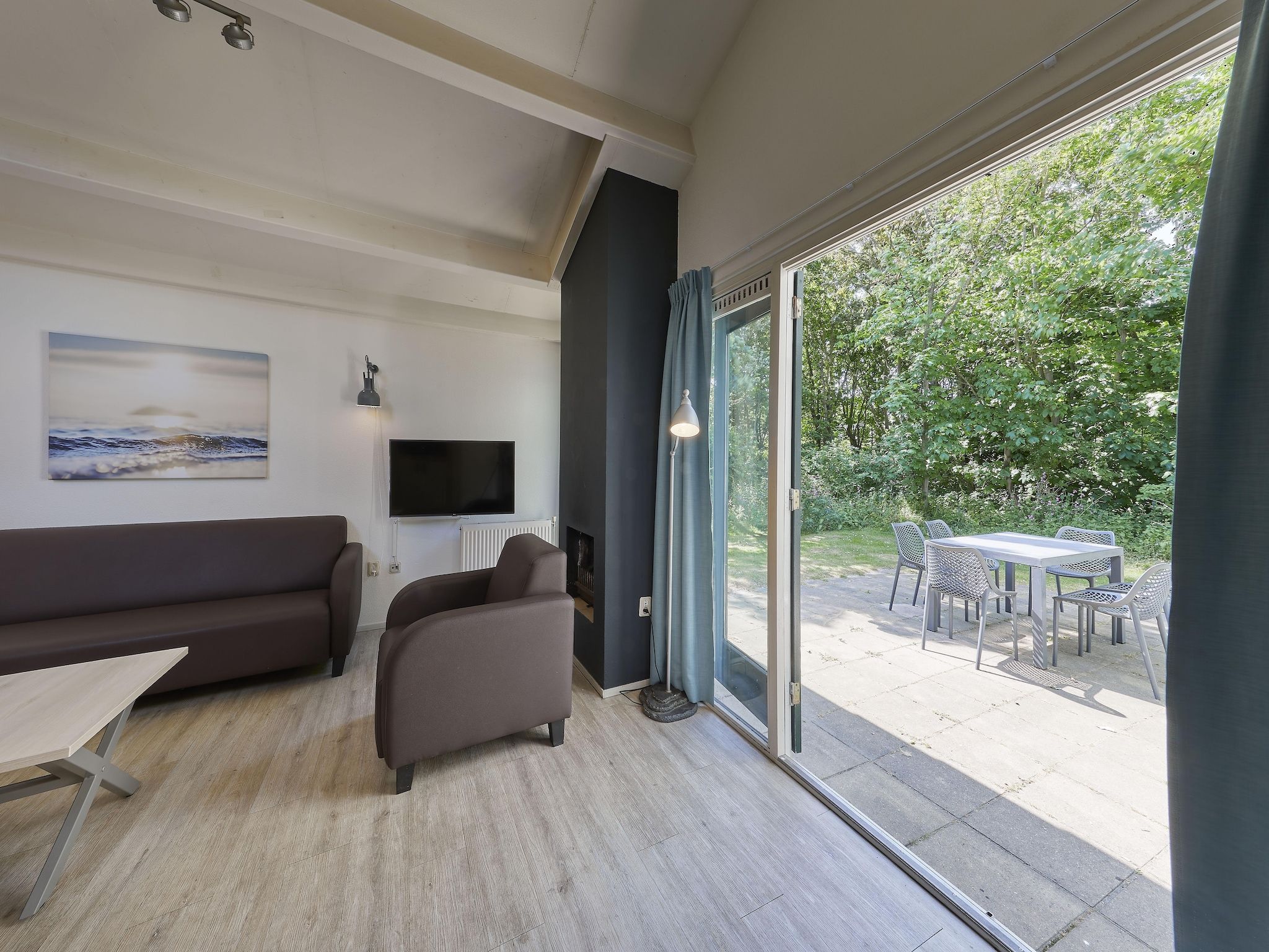 De woonkamer van Vakantiepark Kijkduin 2 in Den Haag