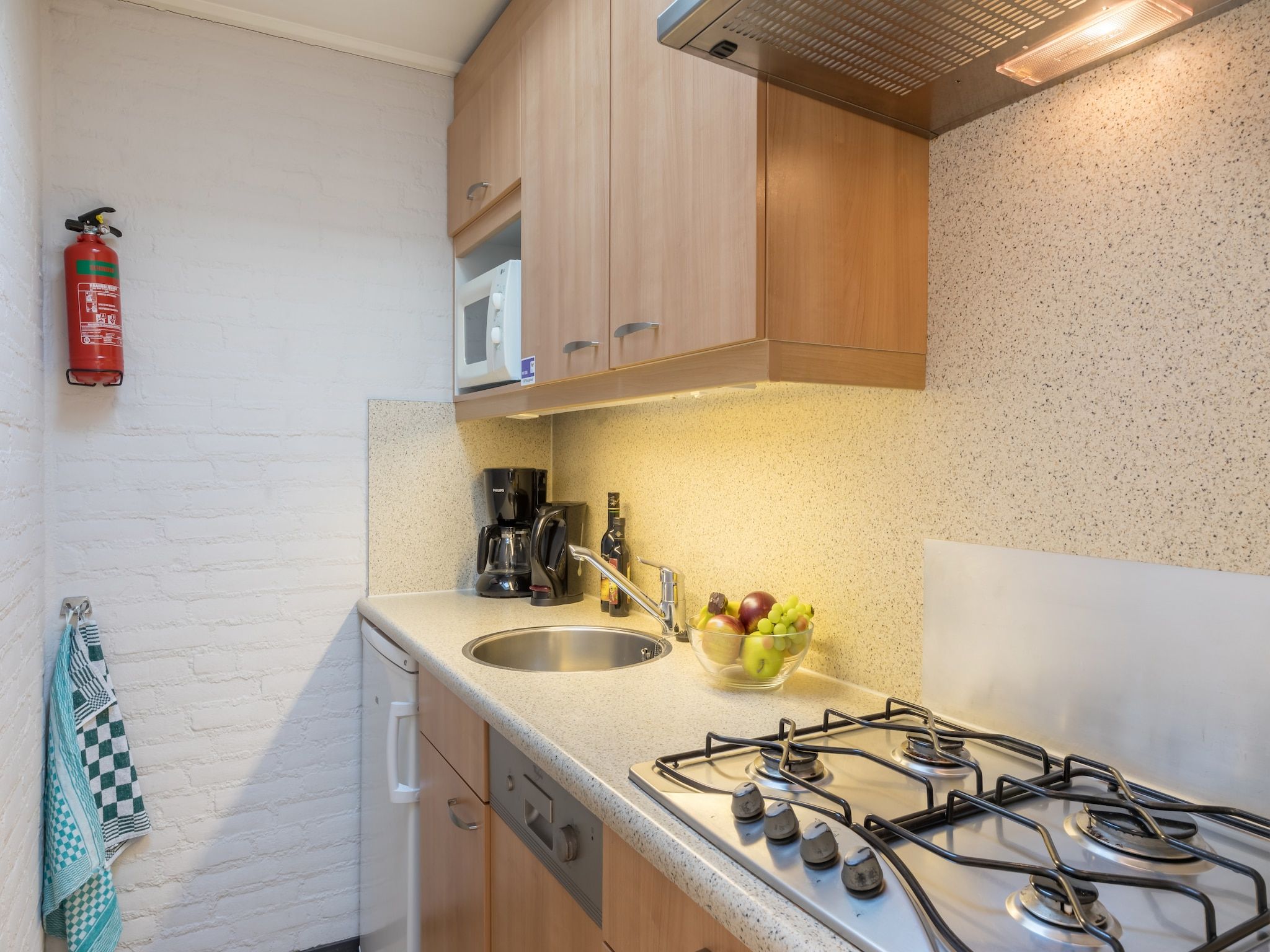 De keuken van Vakantiepark Klein Vink 14 in Arcen