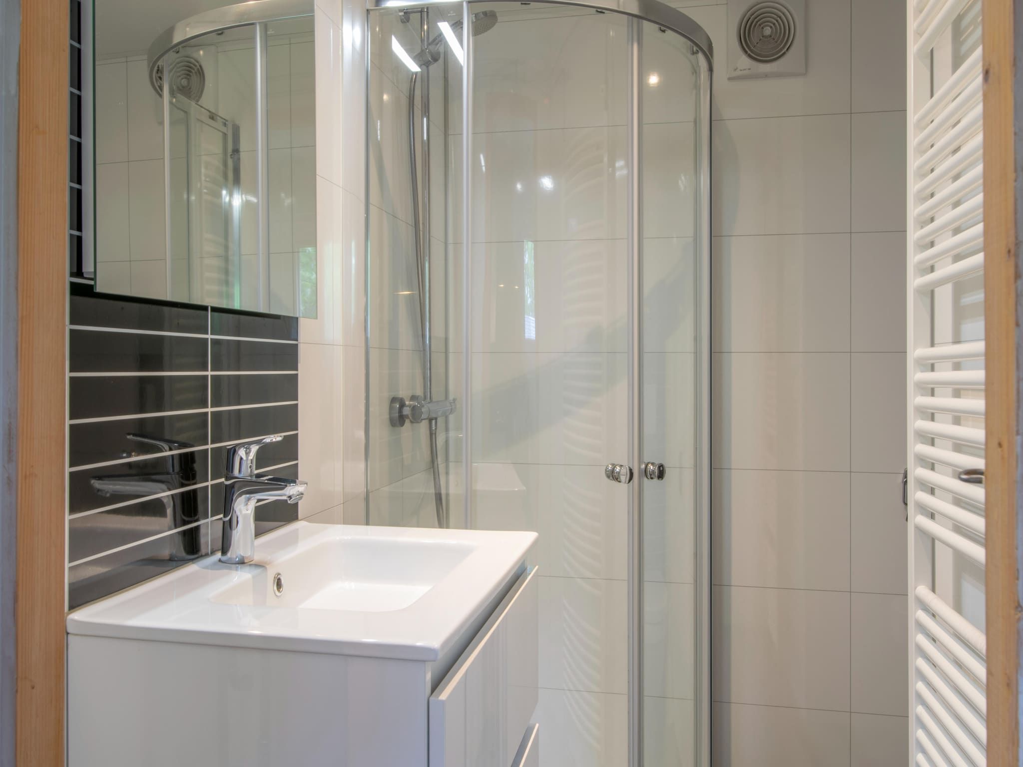 De badkamer van Resort Arcen 6 in Arcen