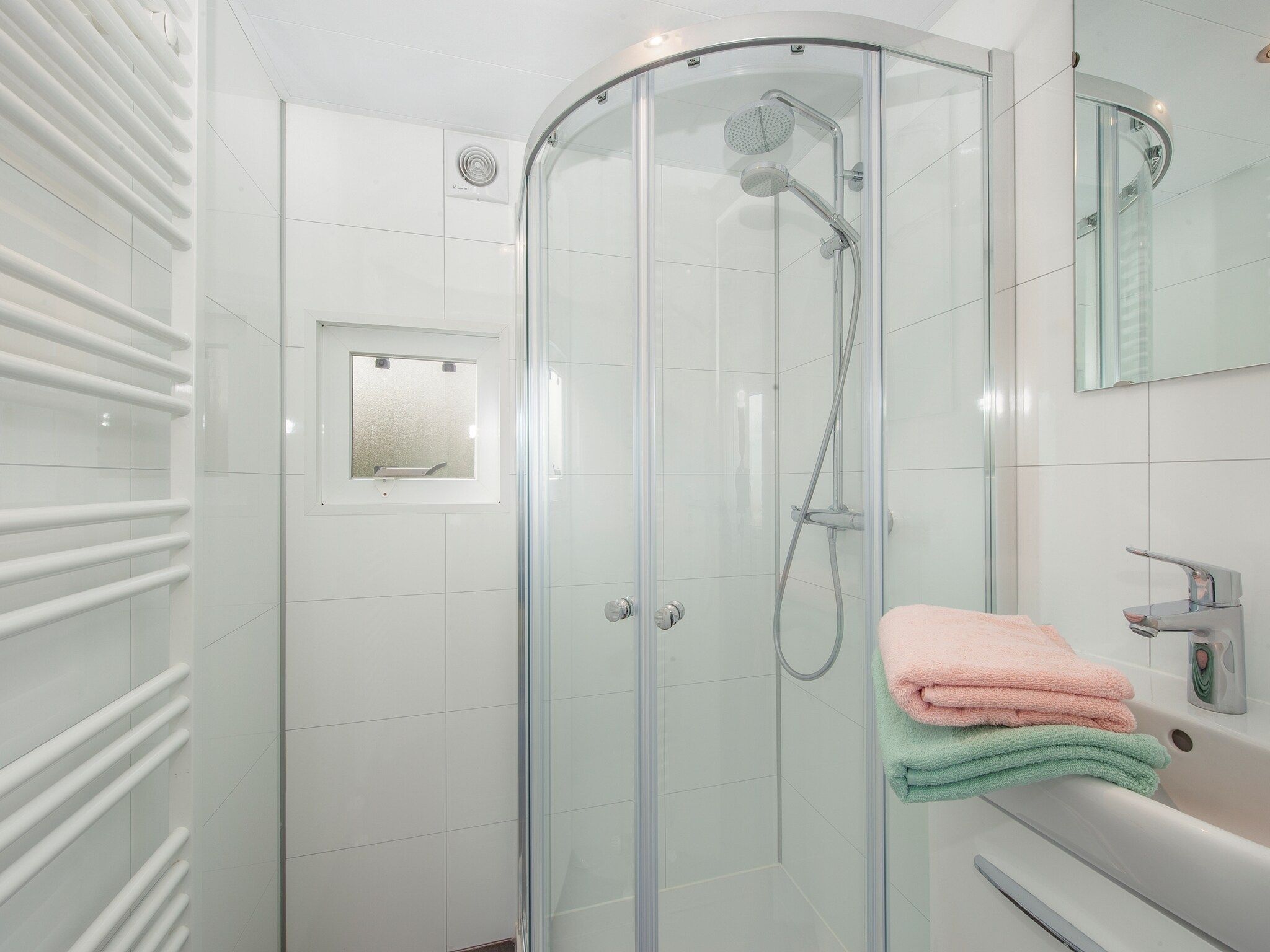 De badkamer van Resort Arcen 15 in Arcen