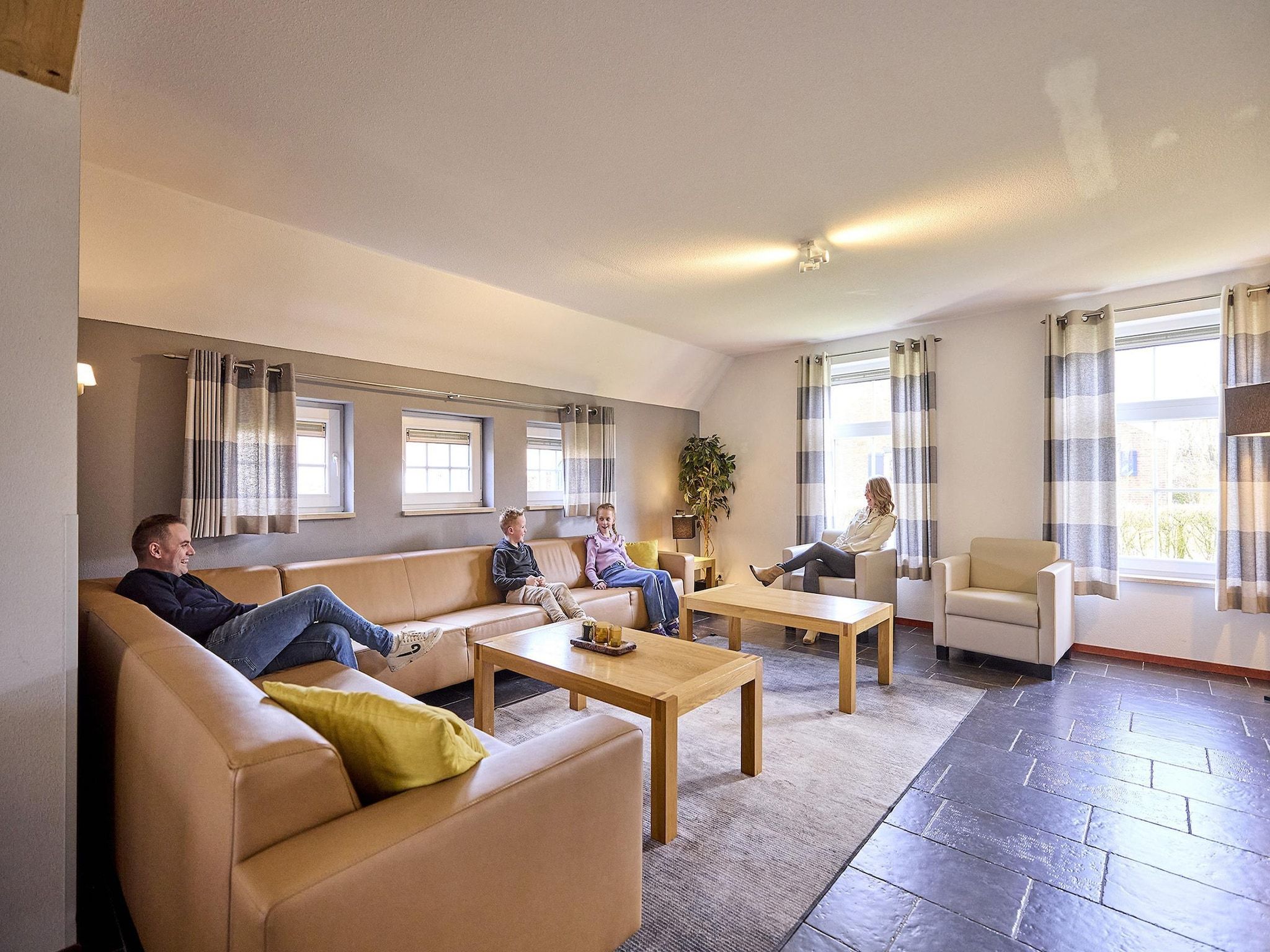 De woonkamer van Buitenhof De Leistert 4 in Roggel