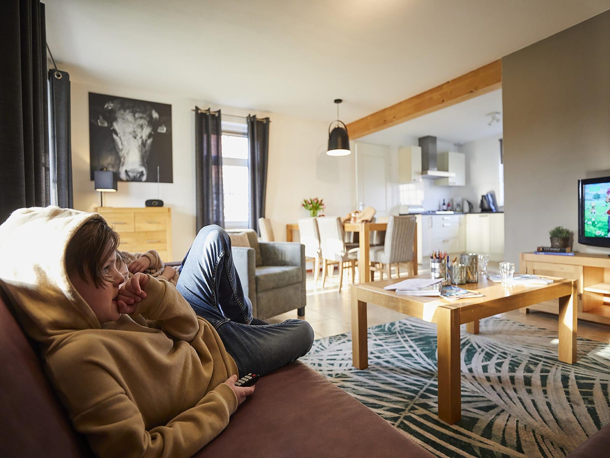 De woonkamer van Buitenhof De Leistert 17 in Roggel