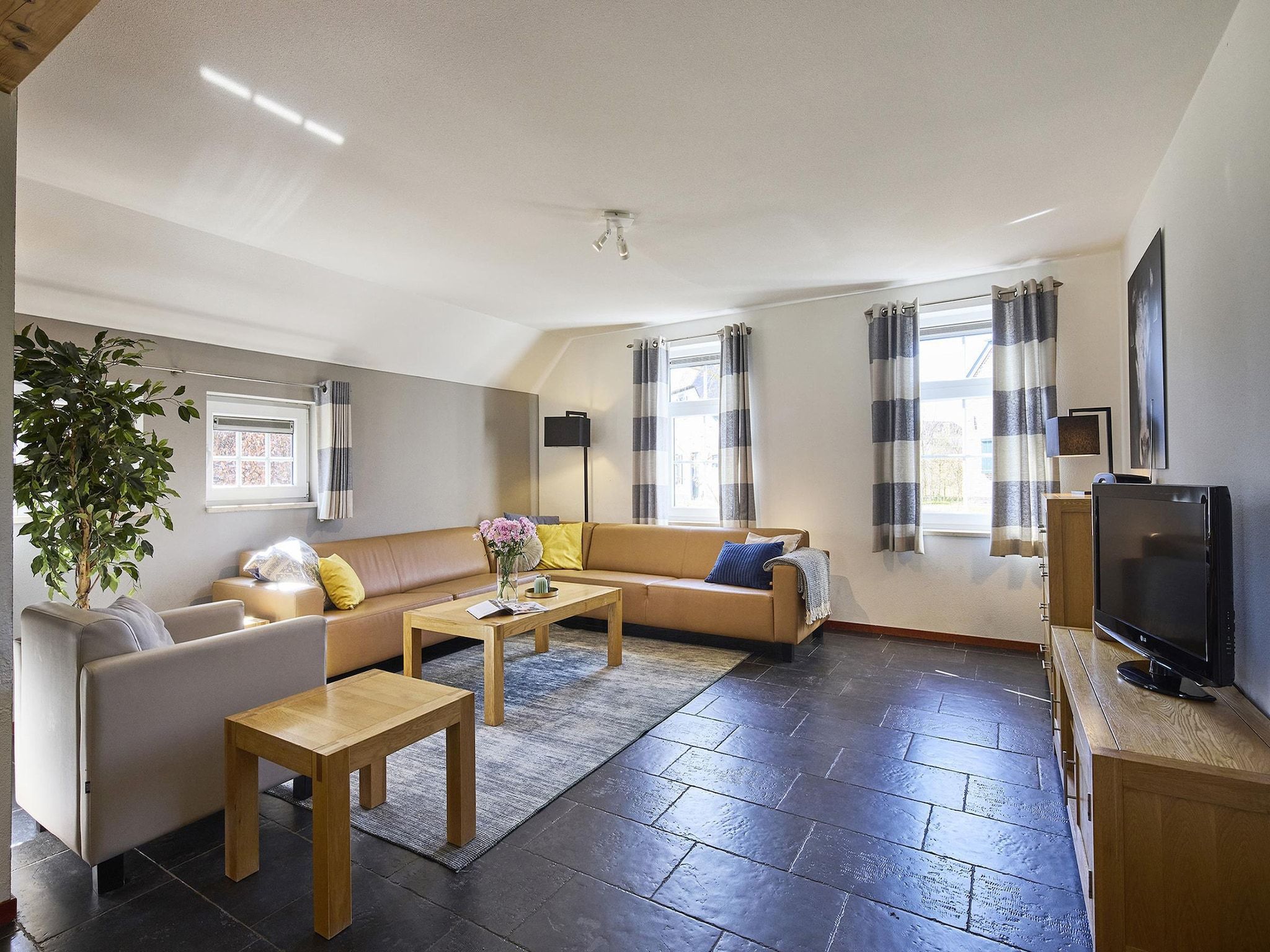 De woonkamer van Buitenhof De Leistert 12 in Roggel