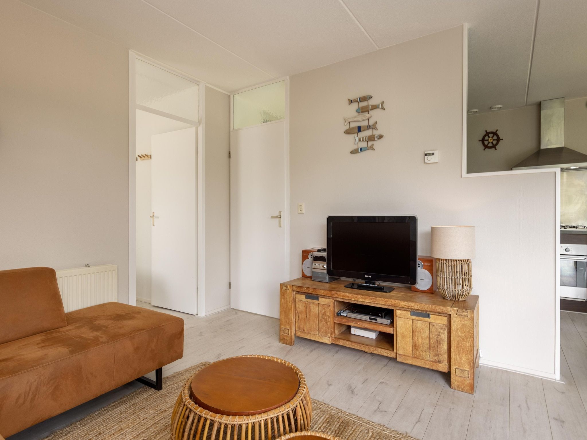 De woonkamer van Buitenplaats It Wiid 5 in Eernewoud