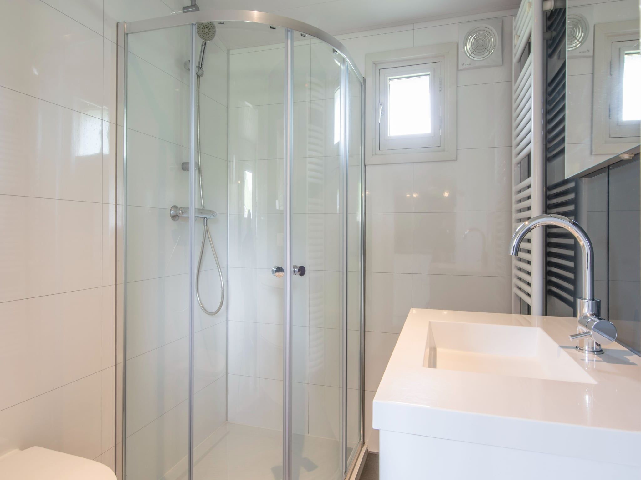 De badkamer van Resort Arcen 7 in Arcen