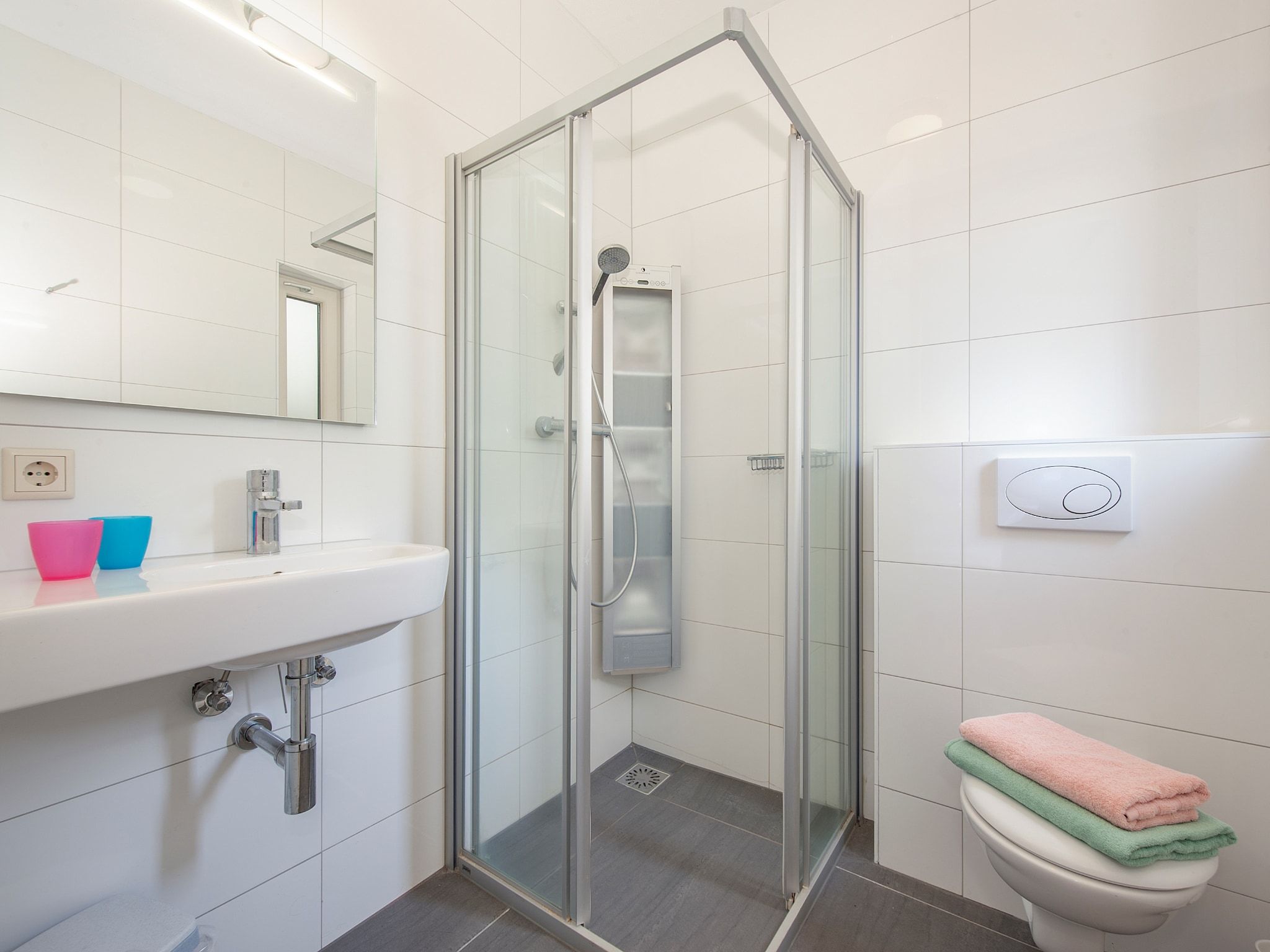 De badkamer van Resort Arcen 13 in Arcen