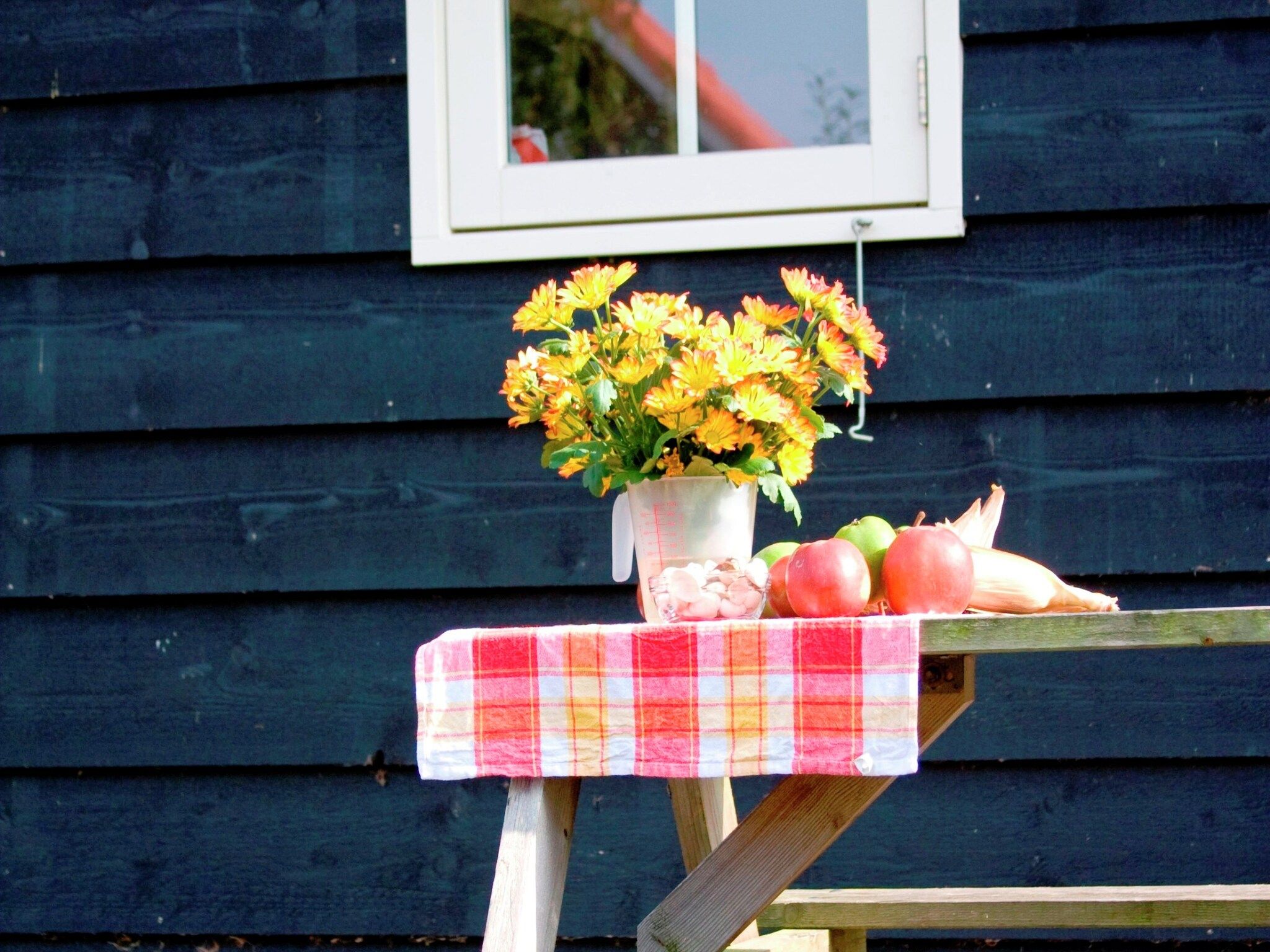 Het terras van Recreatiepark de Stelhoeve 3 in Wemeldinge