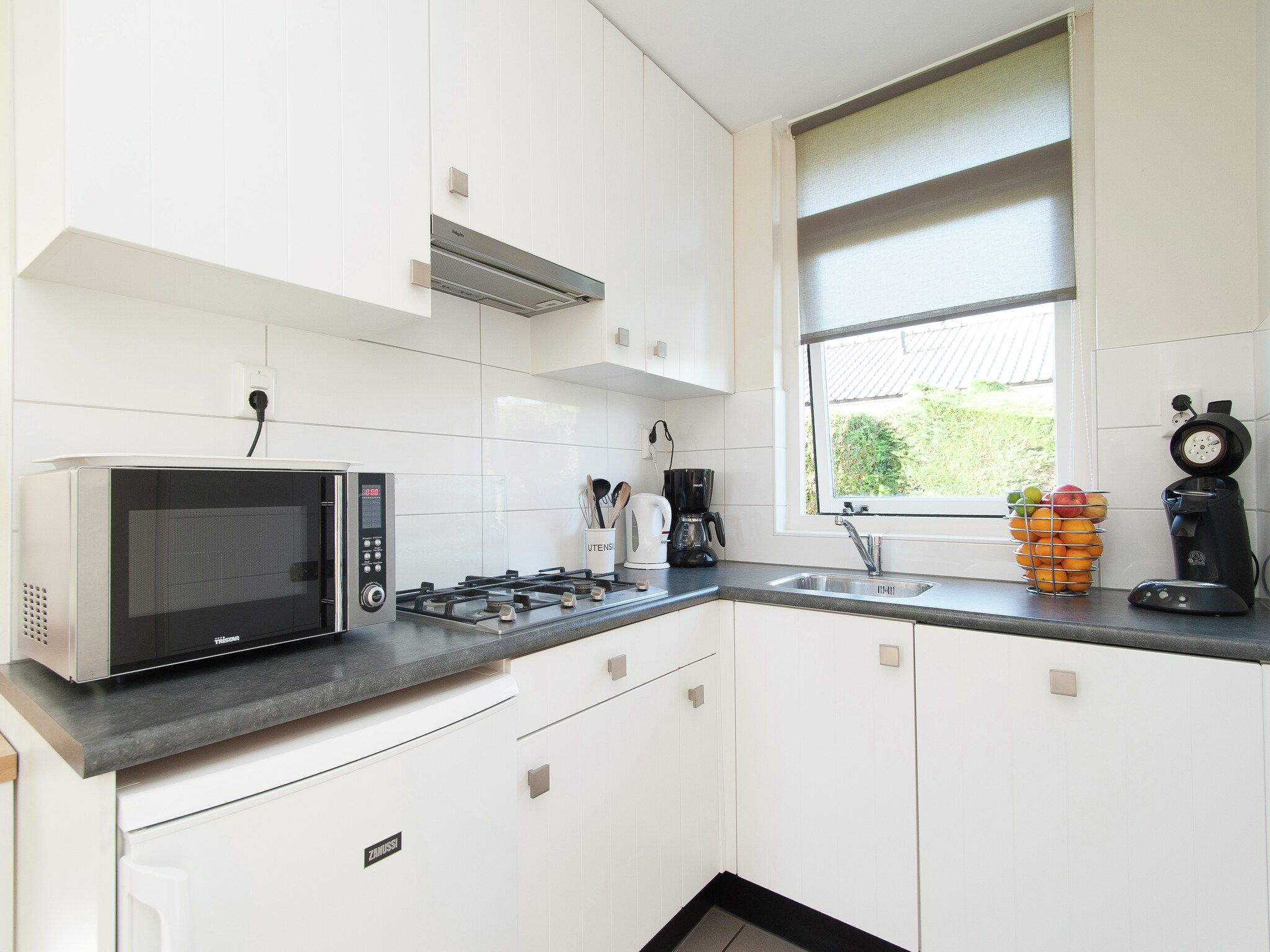 De keuken van Bungalowpark de Gouden Spar 2 in Noordwijk