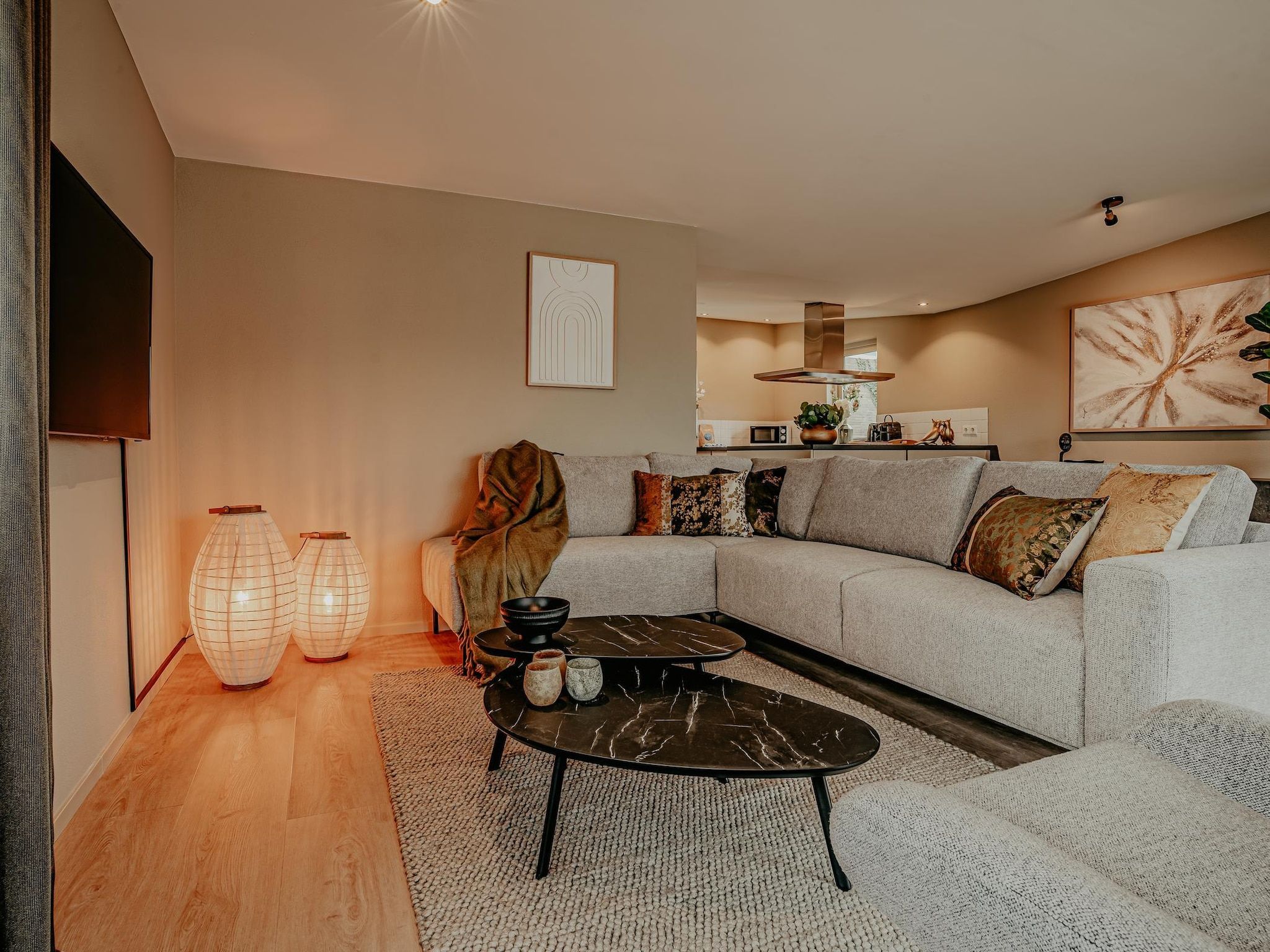 De woonkamer van Waterpark de Meerparel 5 in Uitgeest