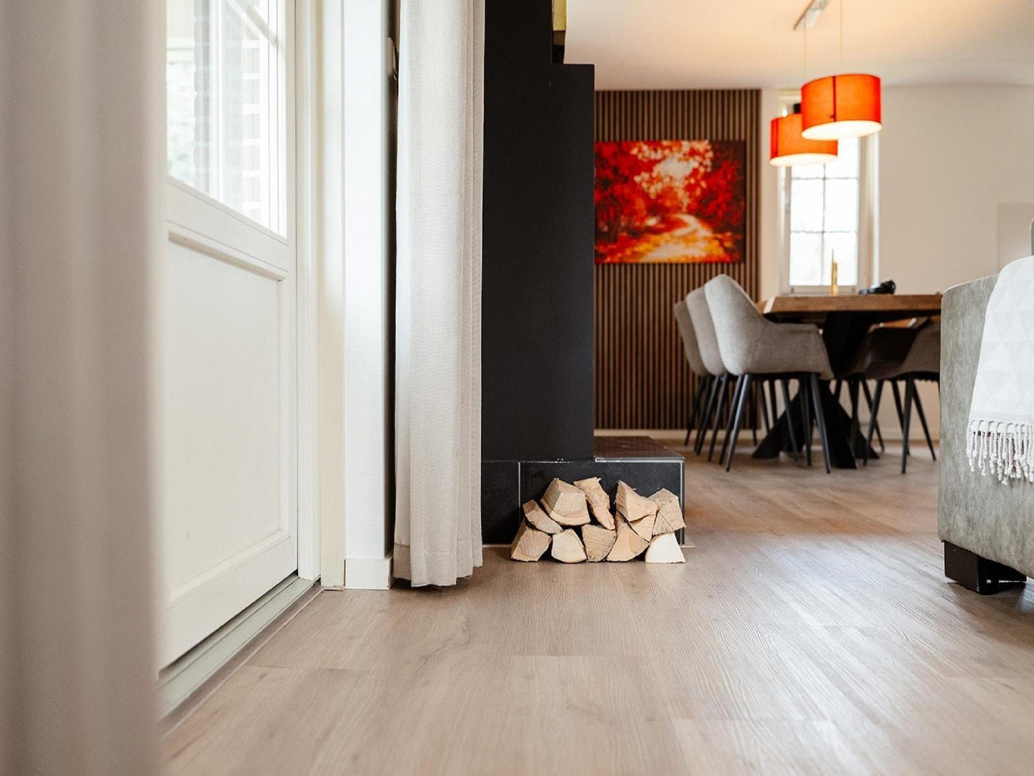 De woonkamer van Landgoed De IJsvogel 3 in Voorthuizen