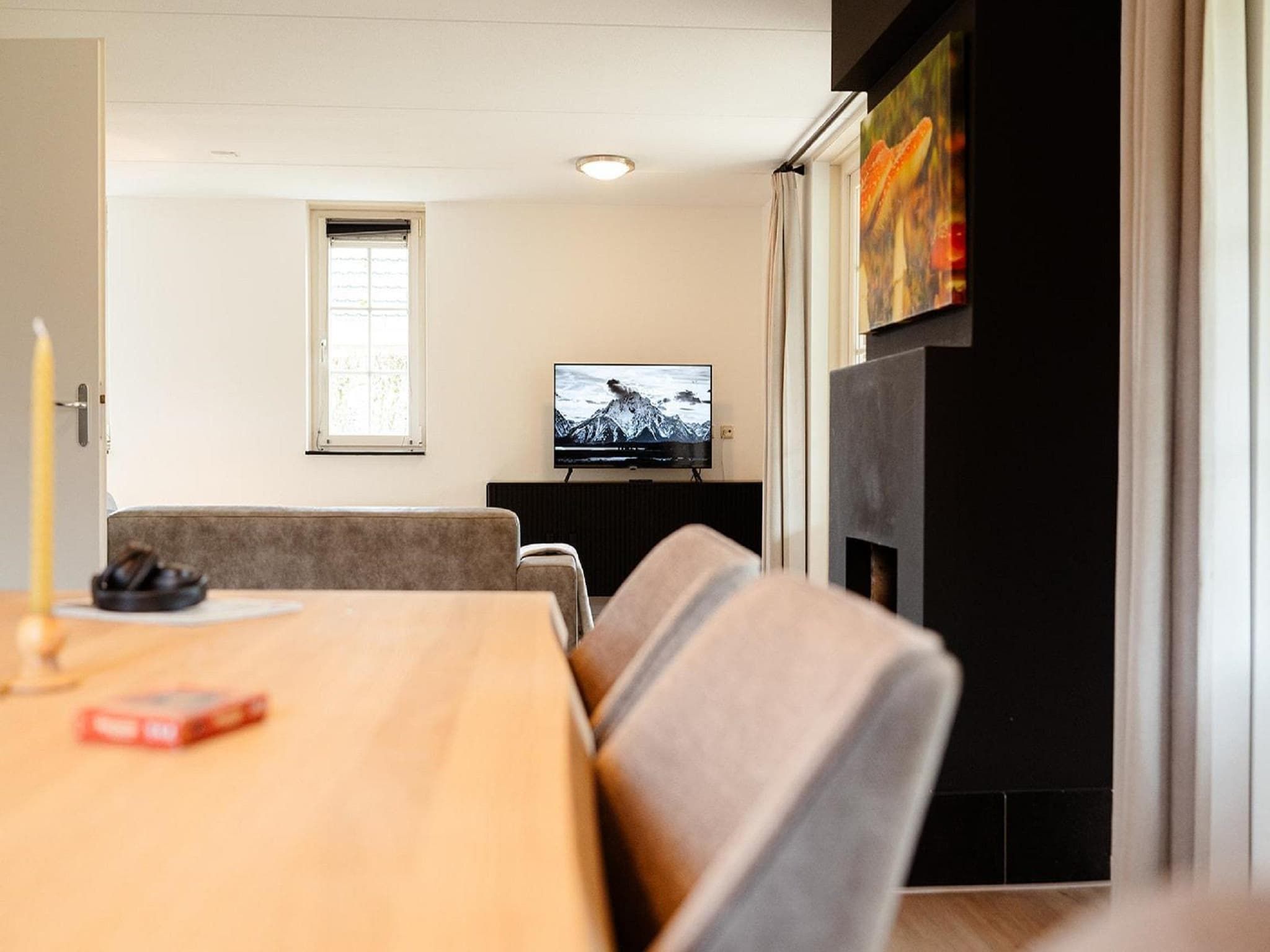 De woonkamer van Landgoed De IJsvogel 3 in Voorthuizen