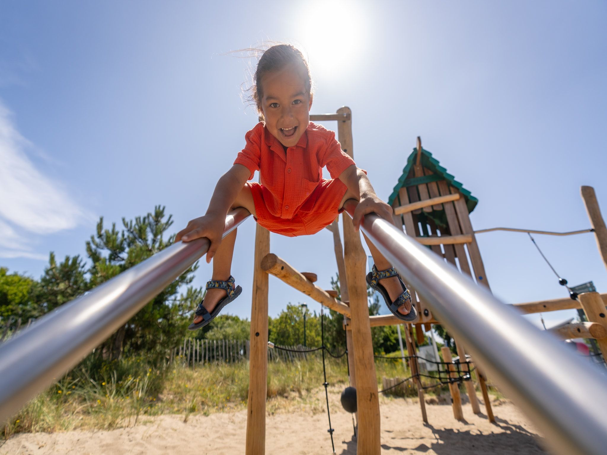 Parkfaciliteiten bij Vakantiepark Boomhiemke 10 in Hollum