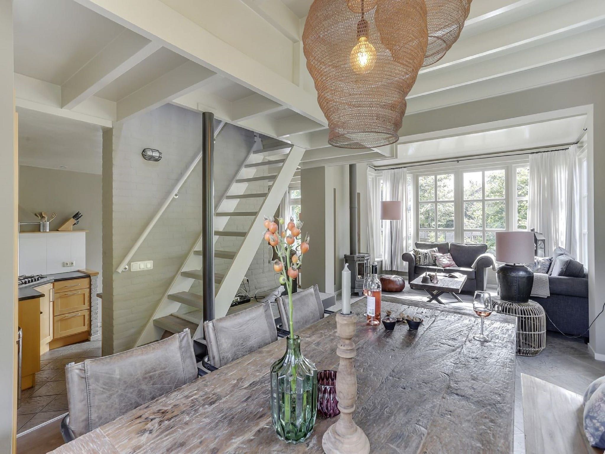 De woonkamer van Vakantiepark Sandberghe 5 in Uden