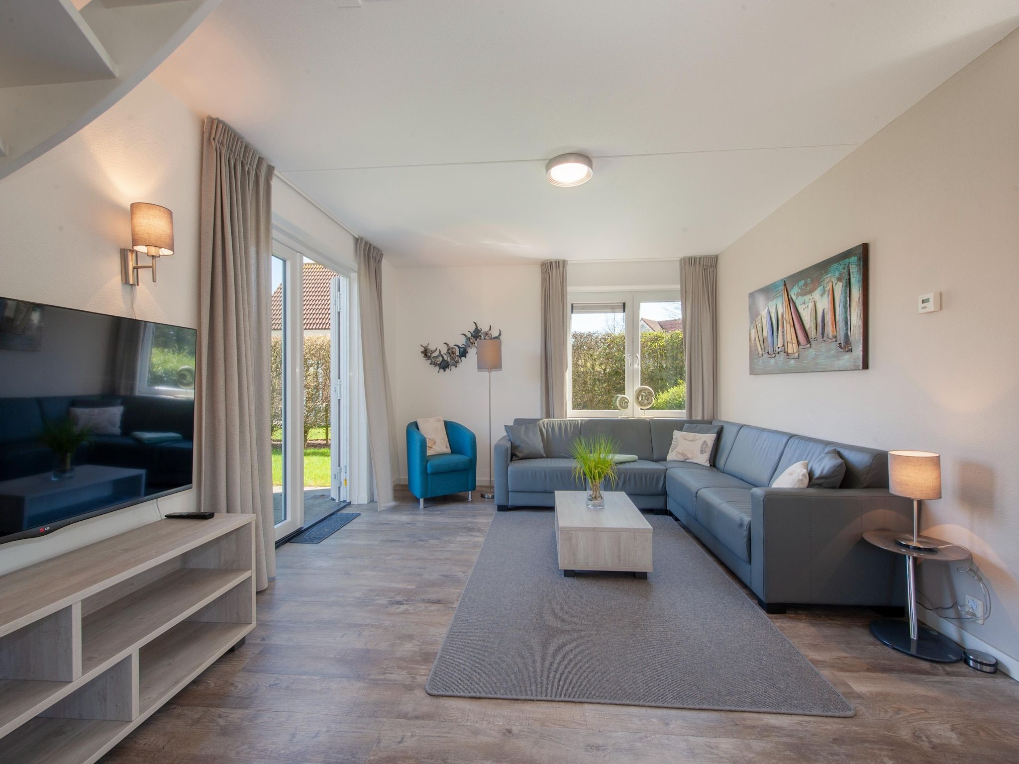 De woonkamer van Noordzee Résidence De Banjaard 8 in Kamperland