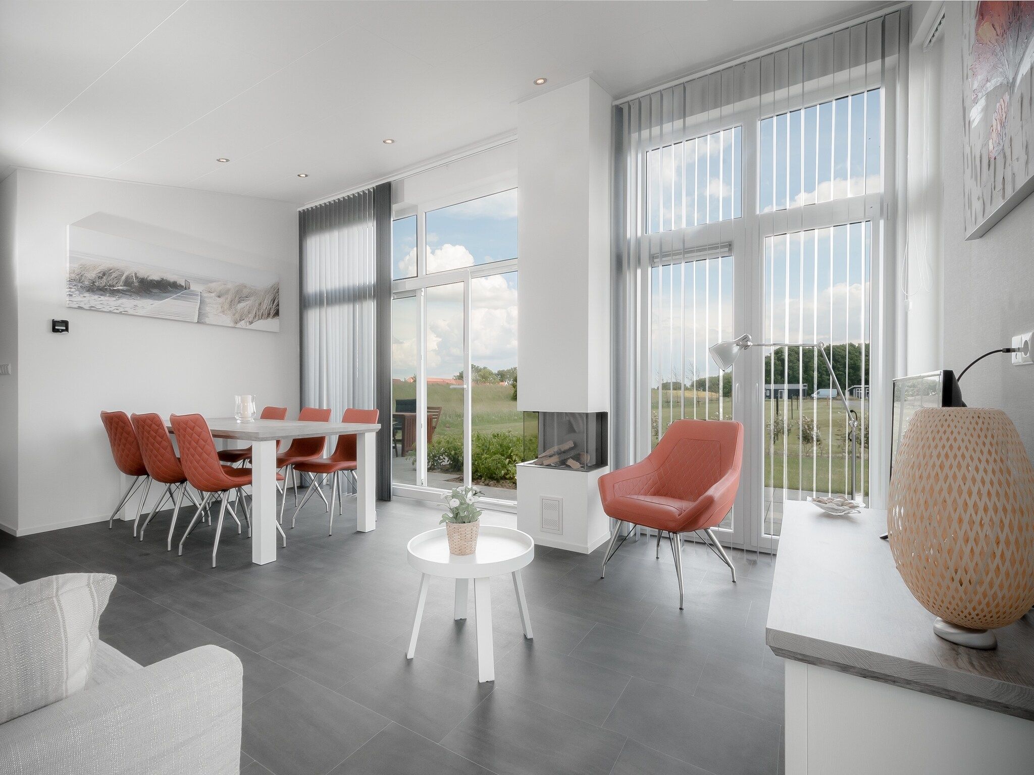 De woonkamer van Water Resort Oosterschelde 69 in Wemeldinge