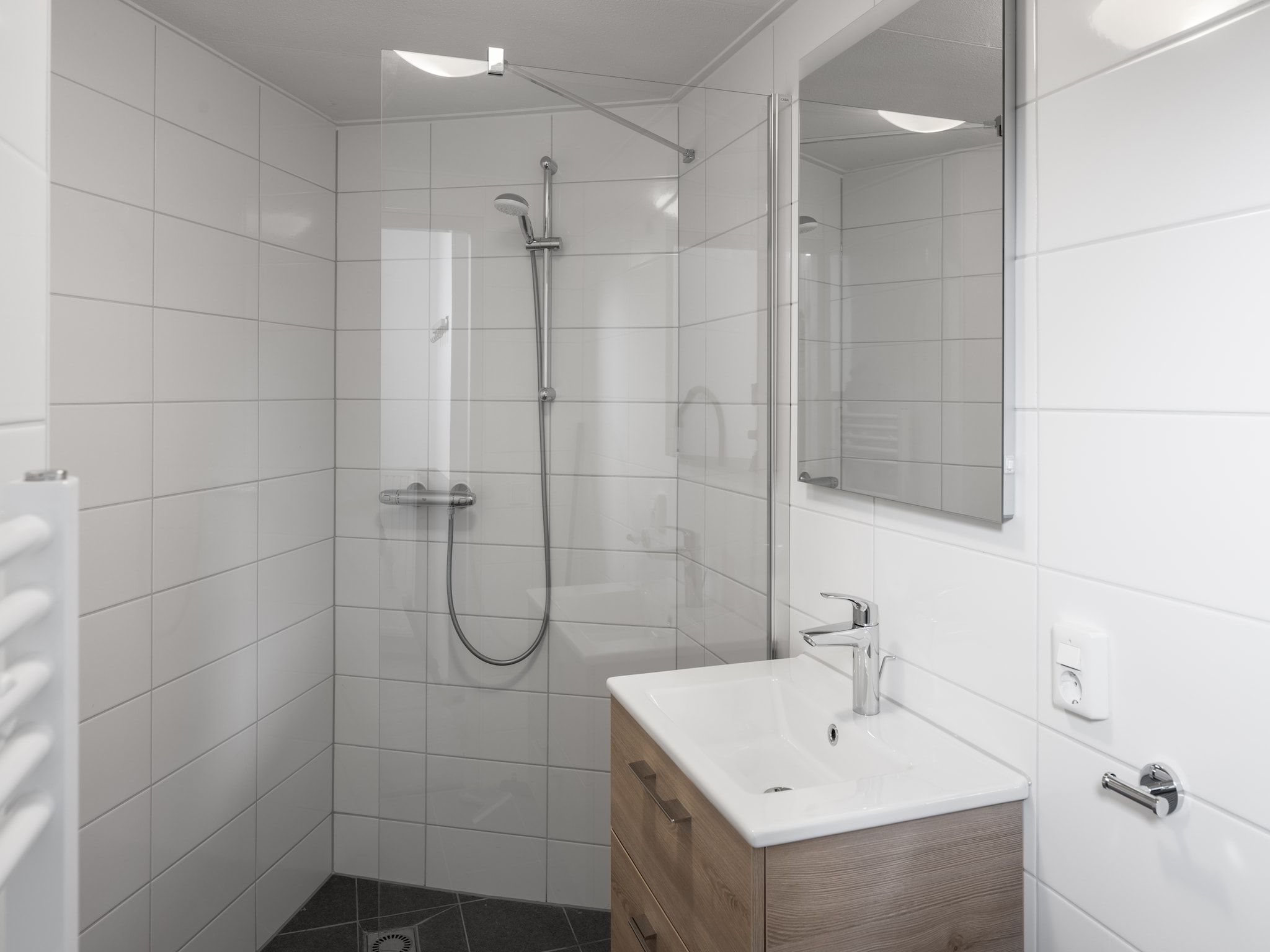 De badkamer van Vakantiepark Hof Domburg 12 in Domburg