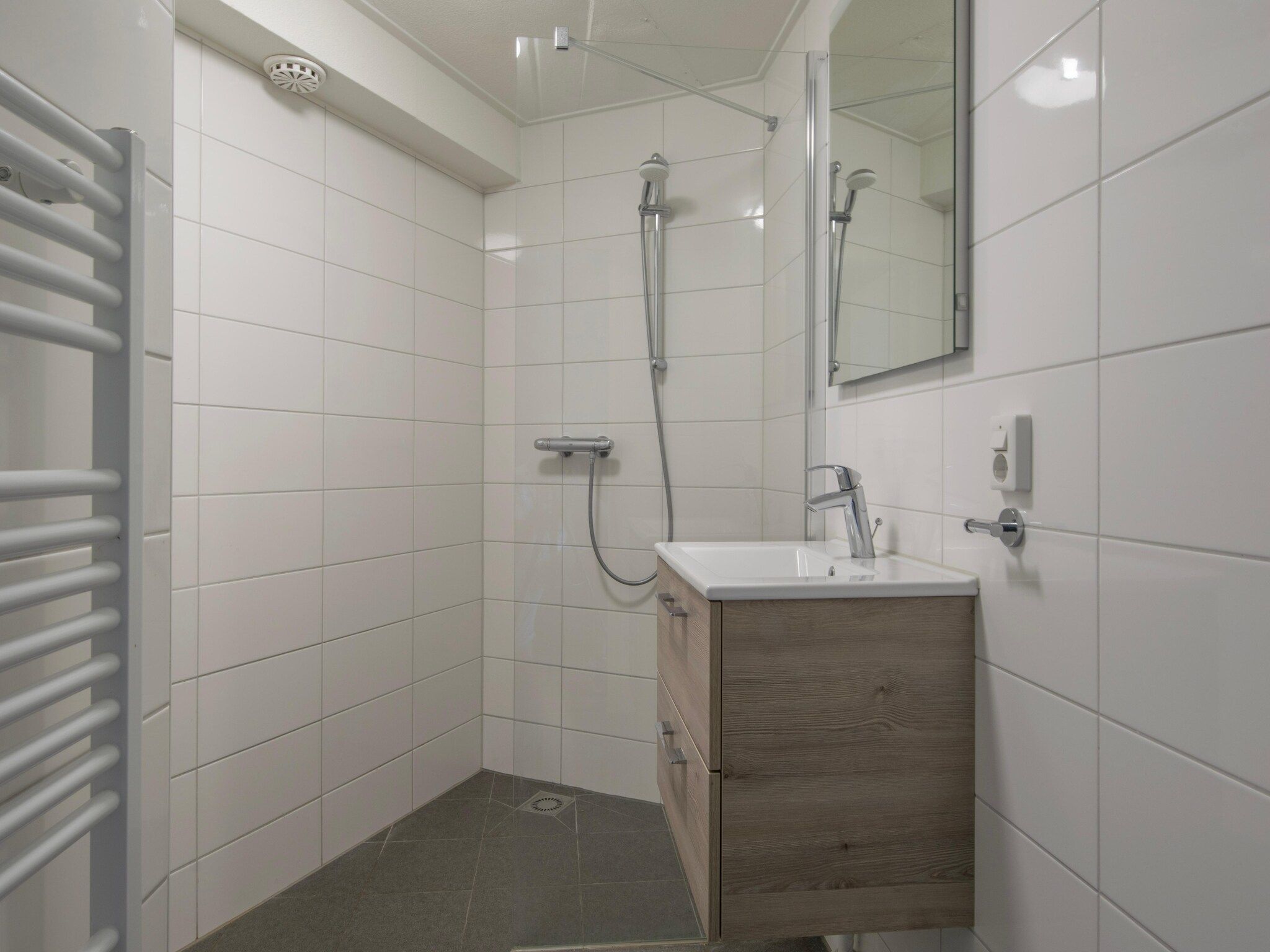 De badkamer van Vakantiepark Hof Domburg 10 in Domburg