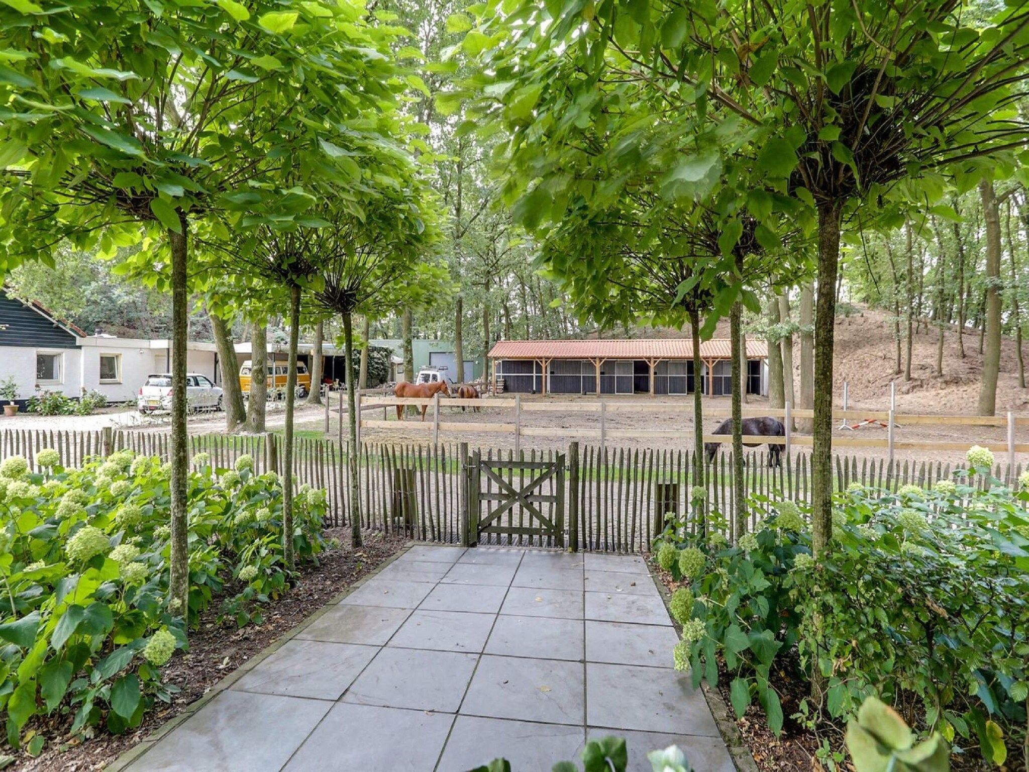 Het terras van Vakantiepark Sandberghe 7 in Uden