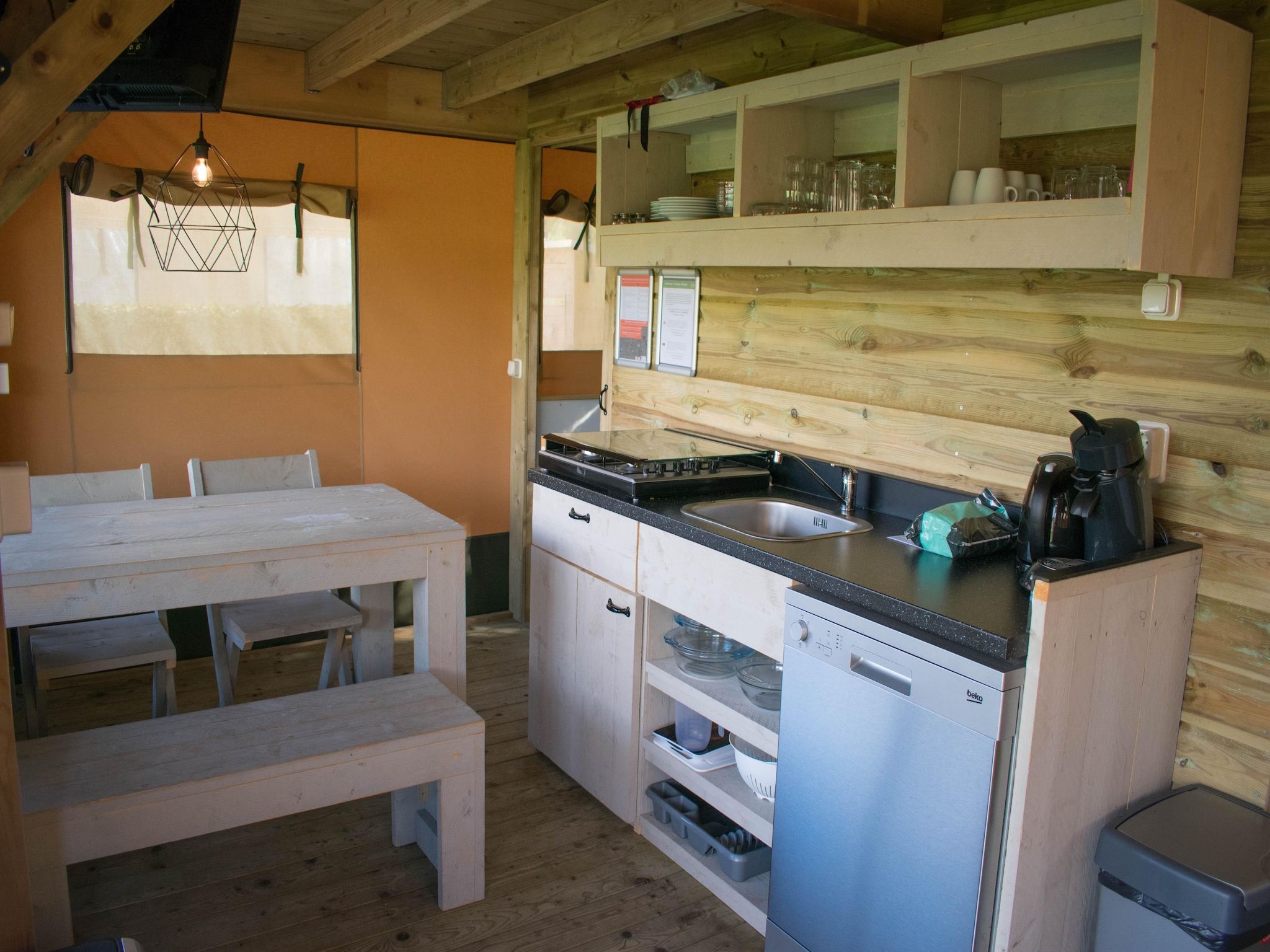 De keuken van Recreatiepark de Boshoek 1 in Voorthuizen