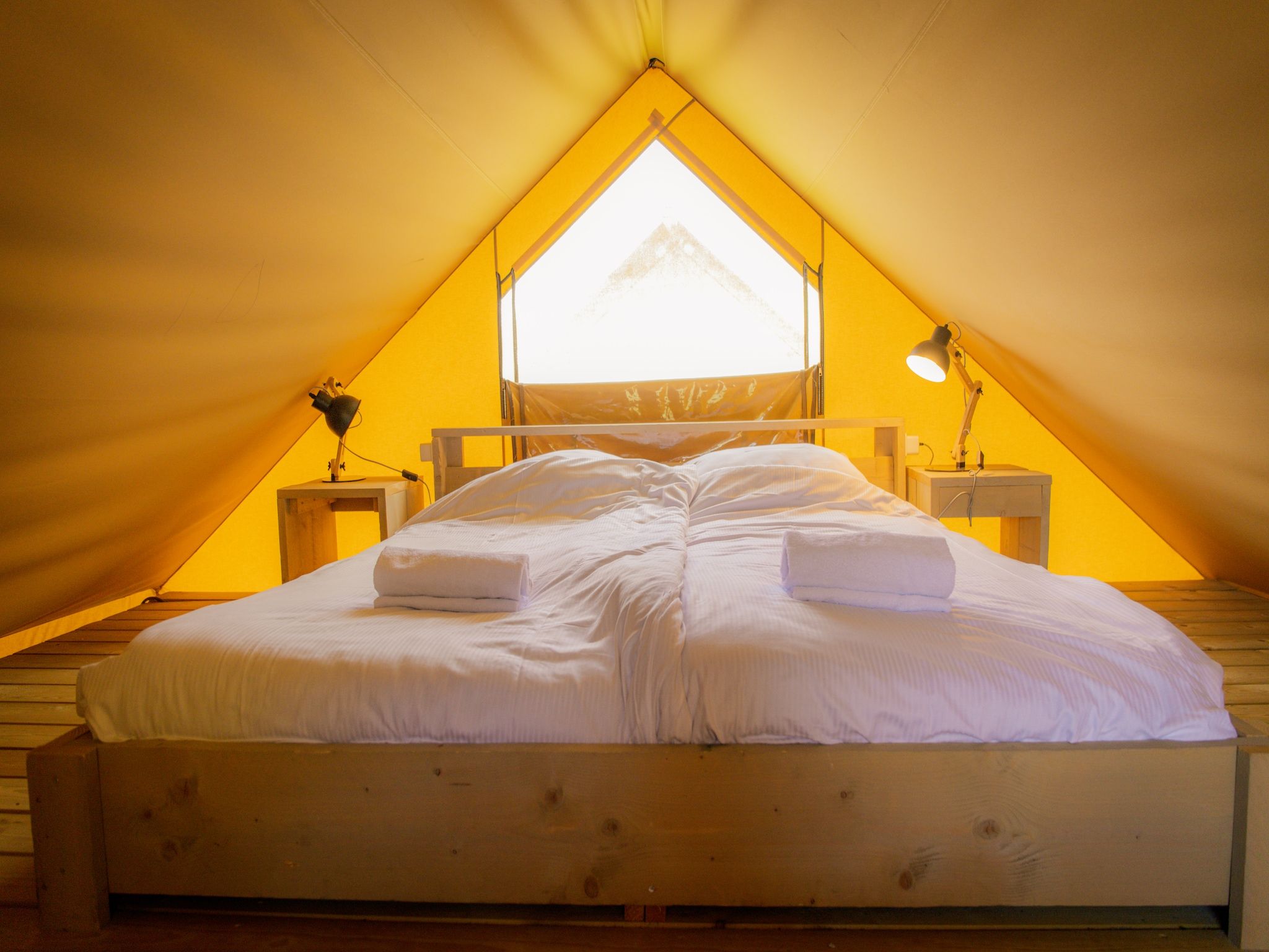 Een slaapkamer van Recreatiepark de Boshoek 1 in Voorthuizen