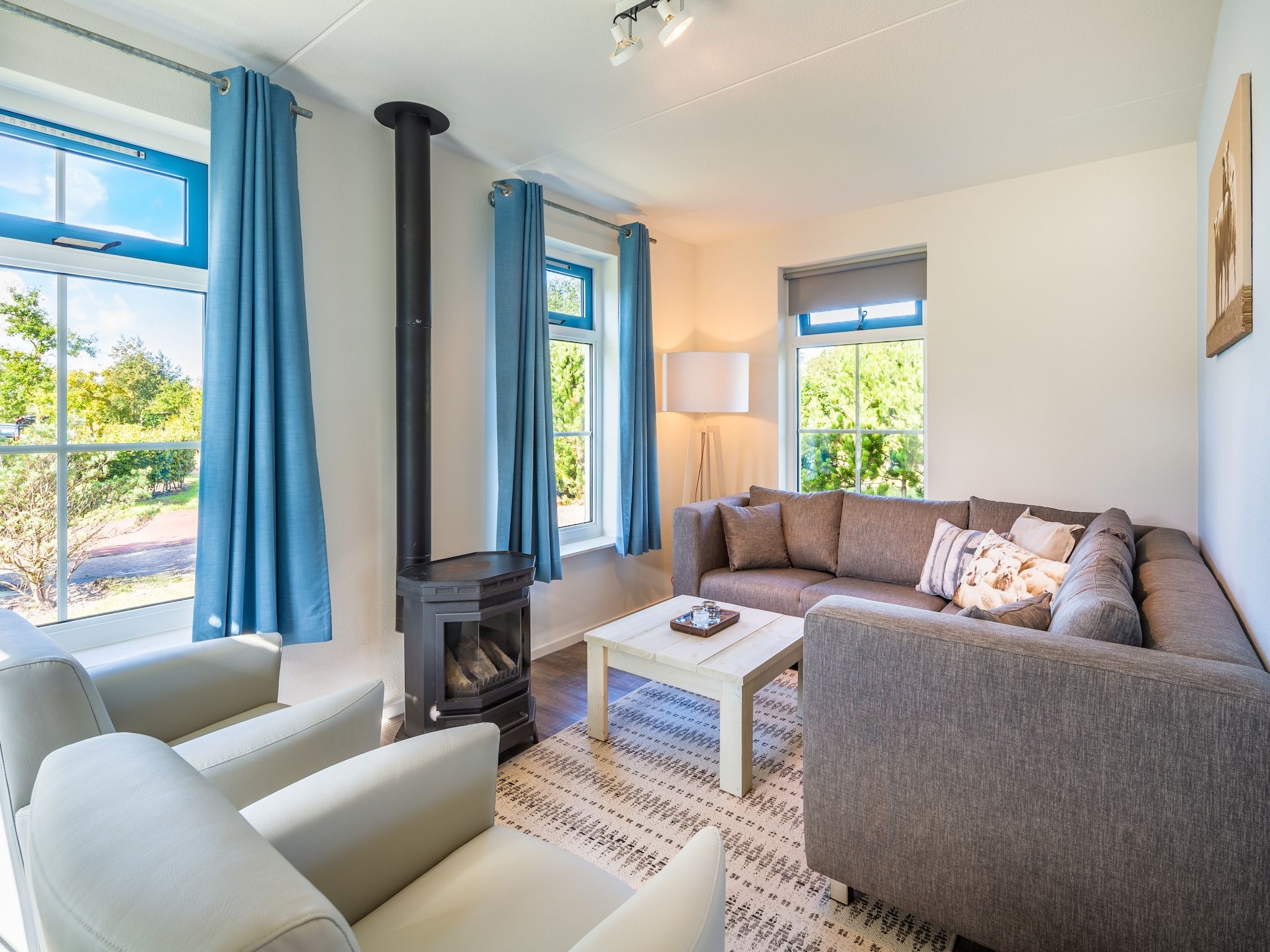 De woonkamer van Kustpark Texel 7 in De Koog