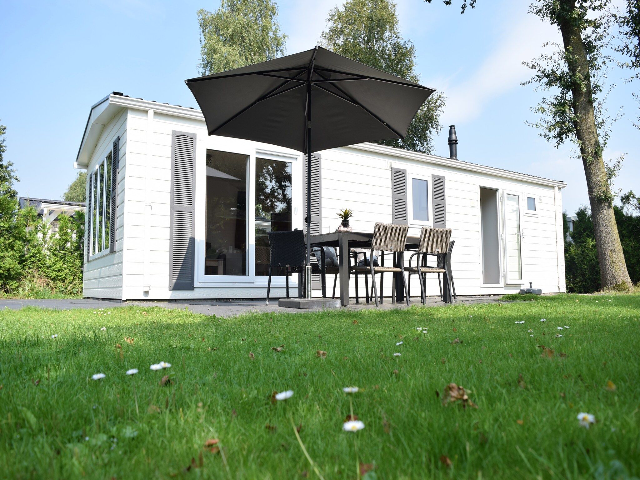 De buitenkant van Recreatiepark de Boshoek 4 in Voorthuizen