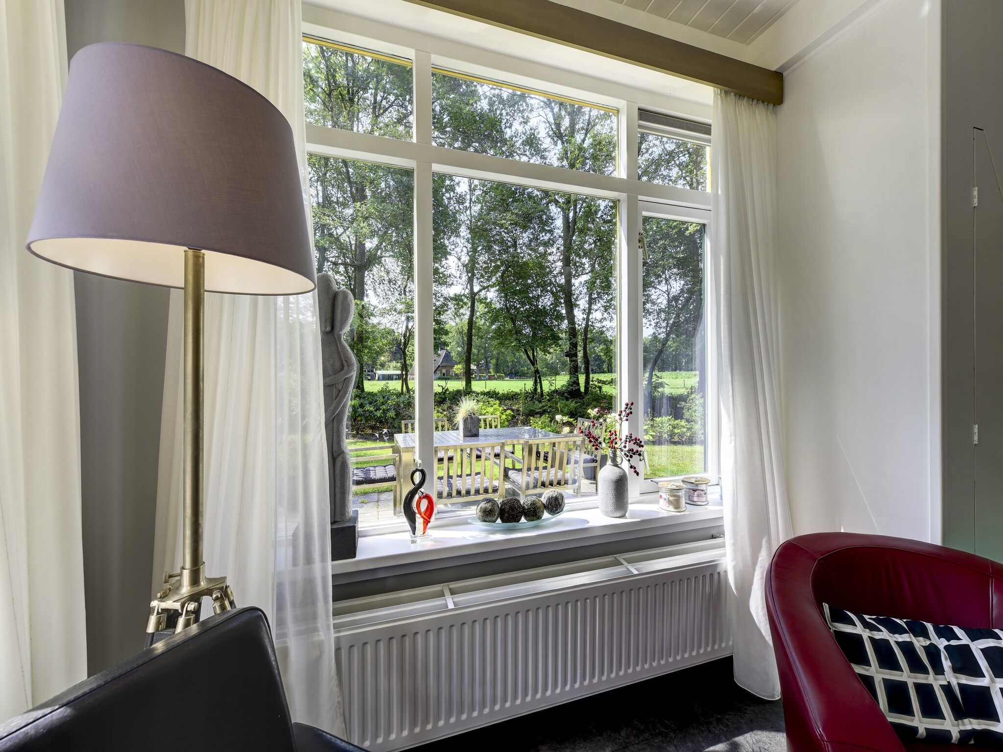 Het uitzicht vanaf Buitenplaats Gerner 6 in Dalfsen