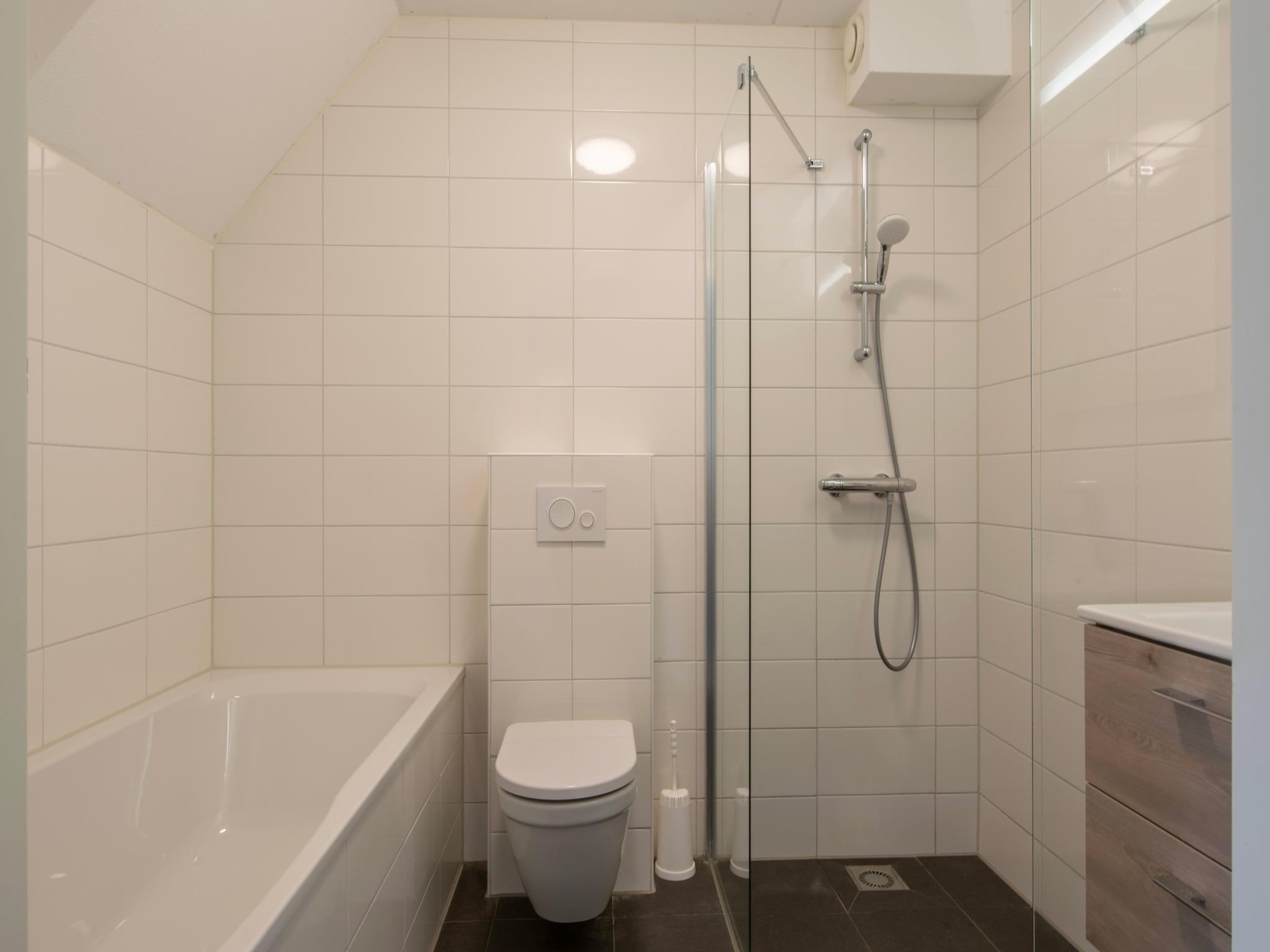 De badkamer van Vakantiepark Soeten Haert 13 in Renesse