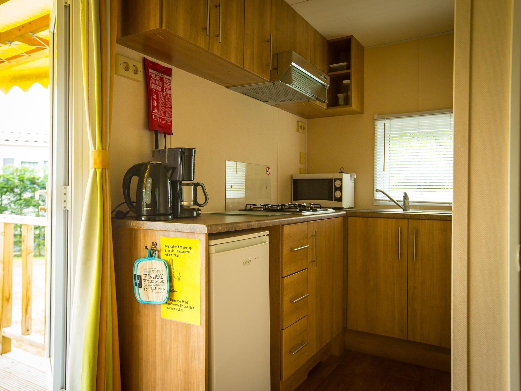 De keuken van Recreatiepark Duinhoeve 4 in Udenhout