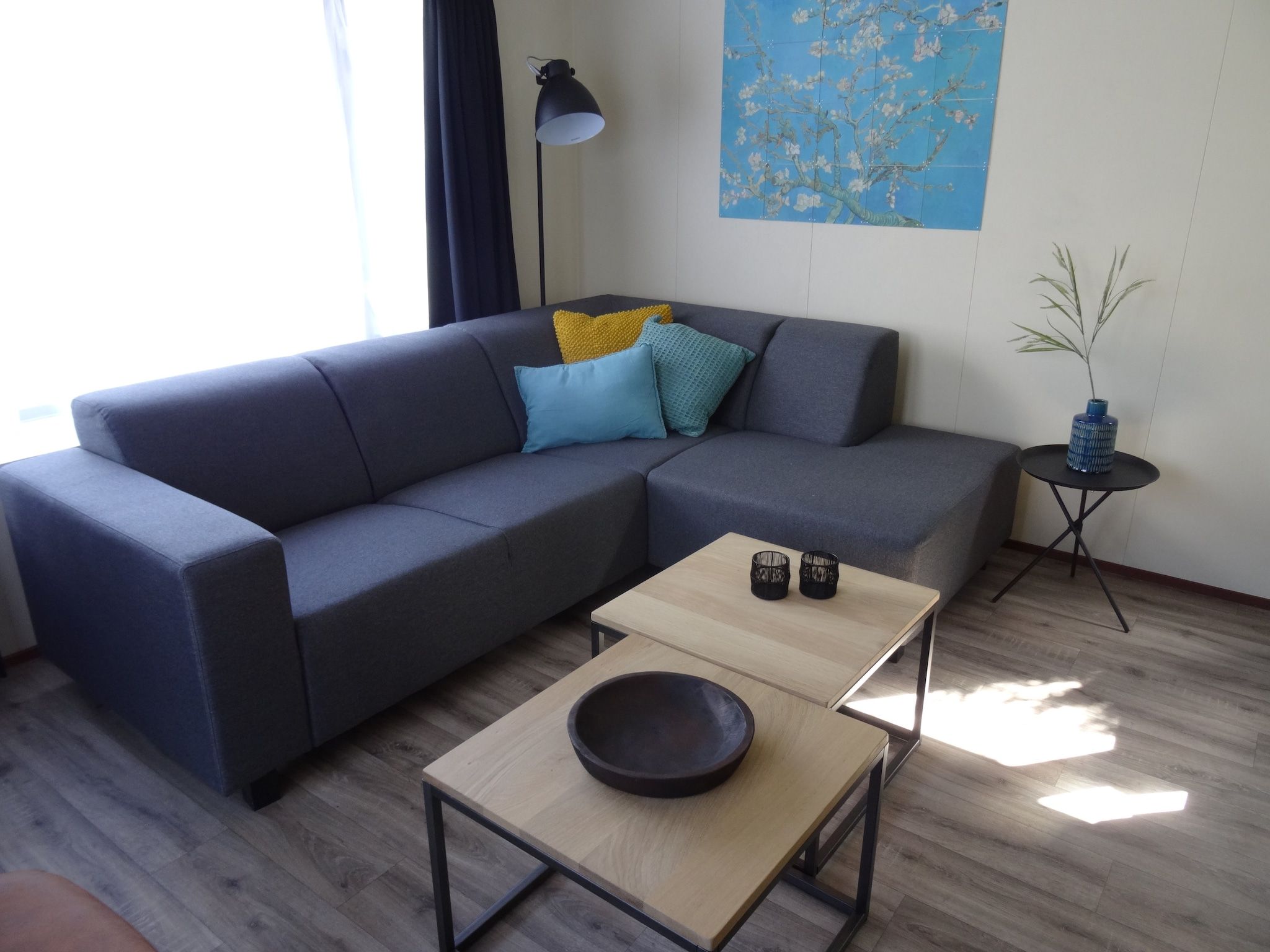 De woonkamer van Recreatiepark Duinhoeve 5 in Udenhout