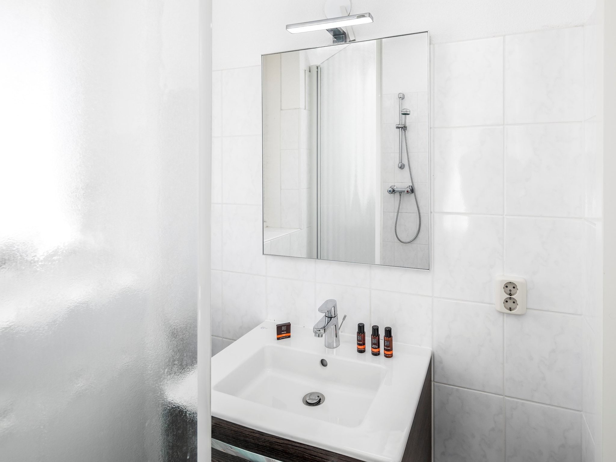 De badkamer van Aquadelta 29 in Bruinisse