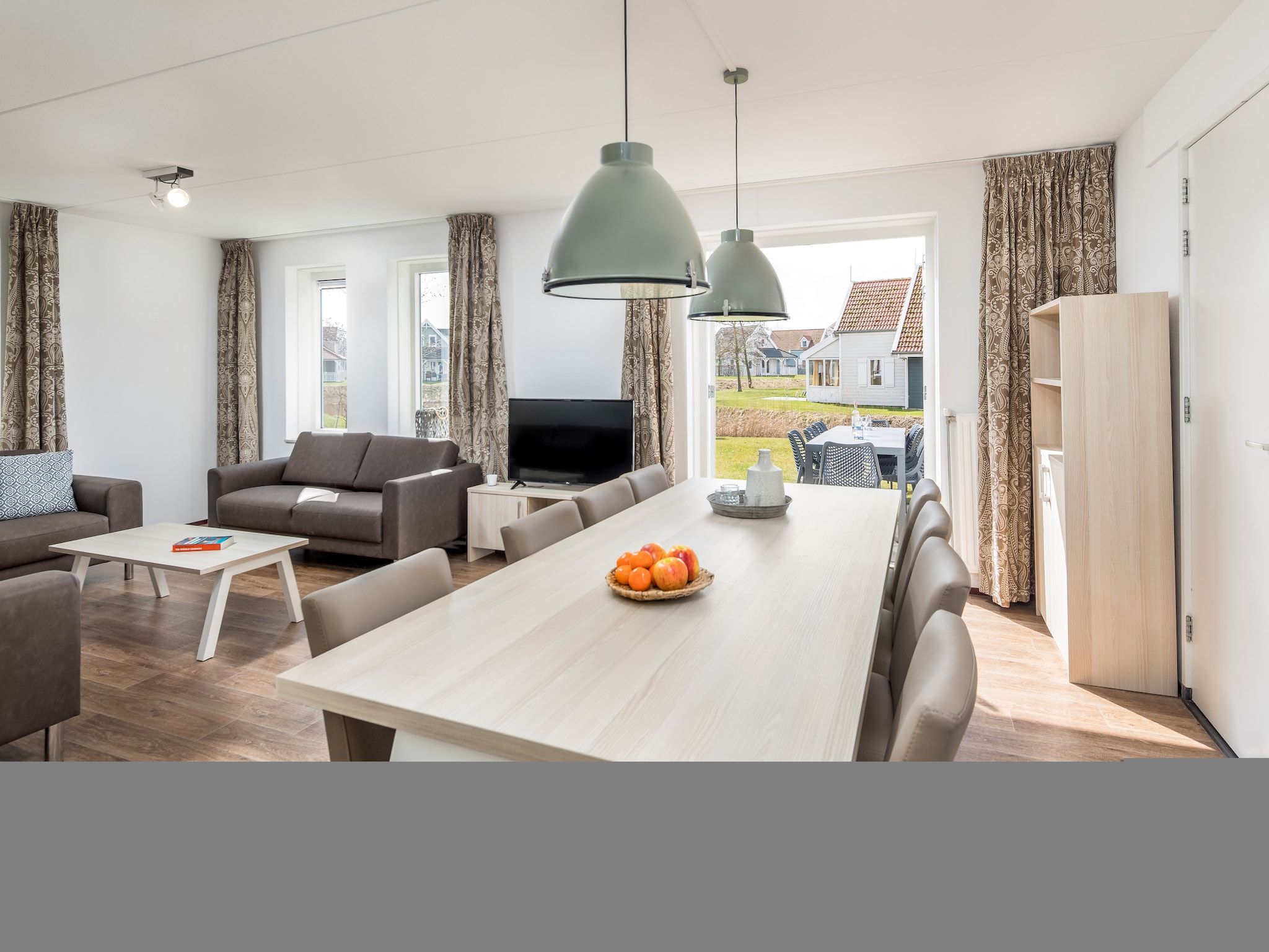 De woonkamer van Aquadelta 31 in Bruinisse