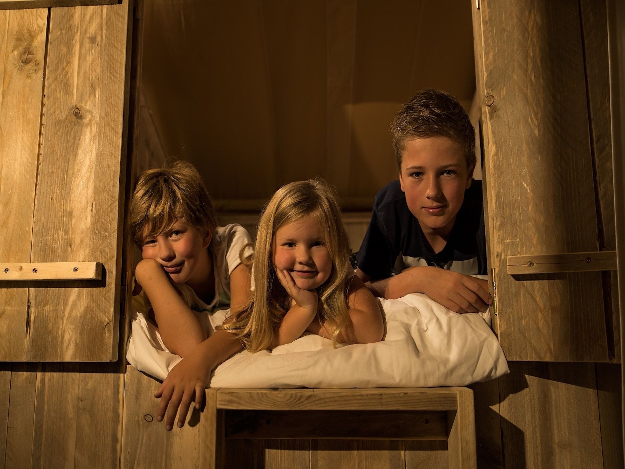 Een slaapkamer van Vakantiepark Eigen Wijze 9 in Bant