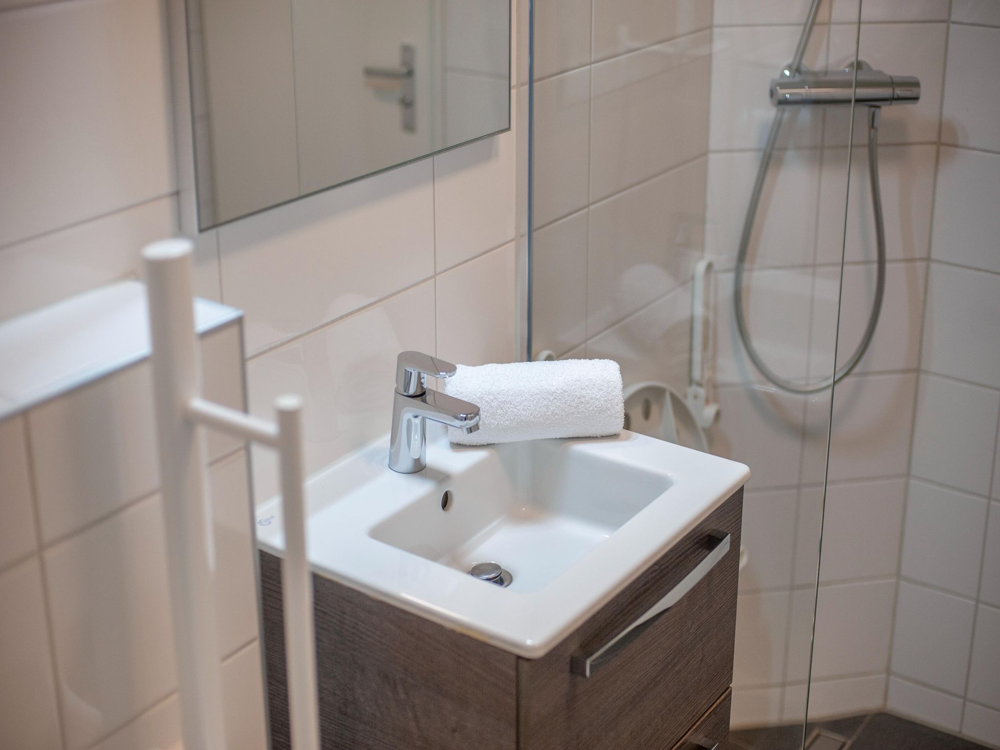 De badkamer van Vakantiepark de Katjeskelder 10 in Oosterhout