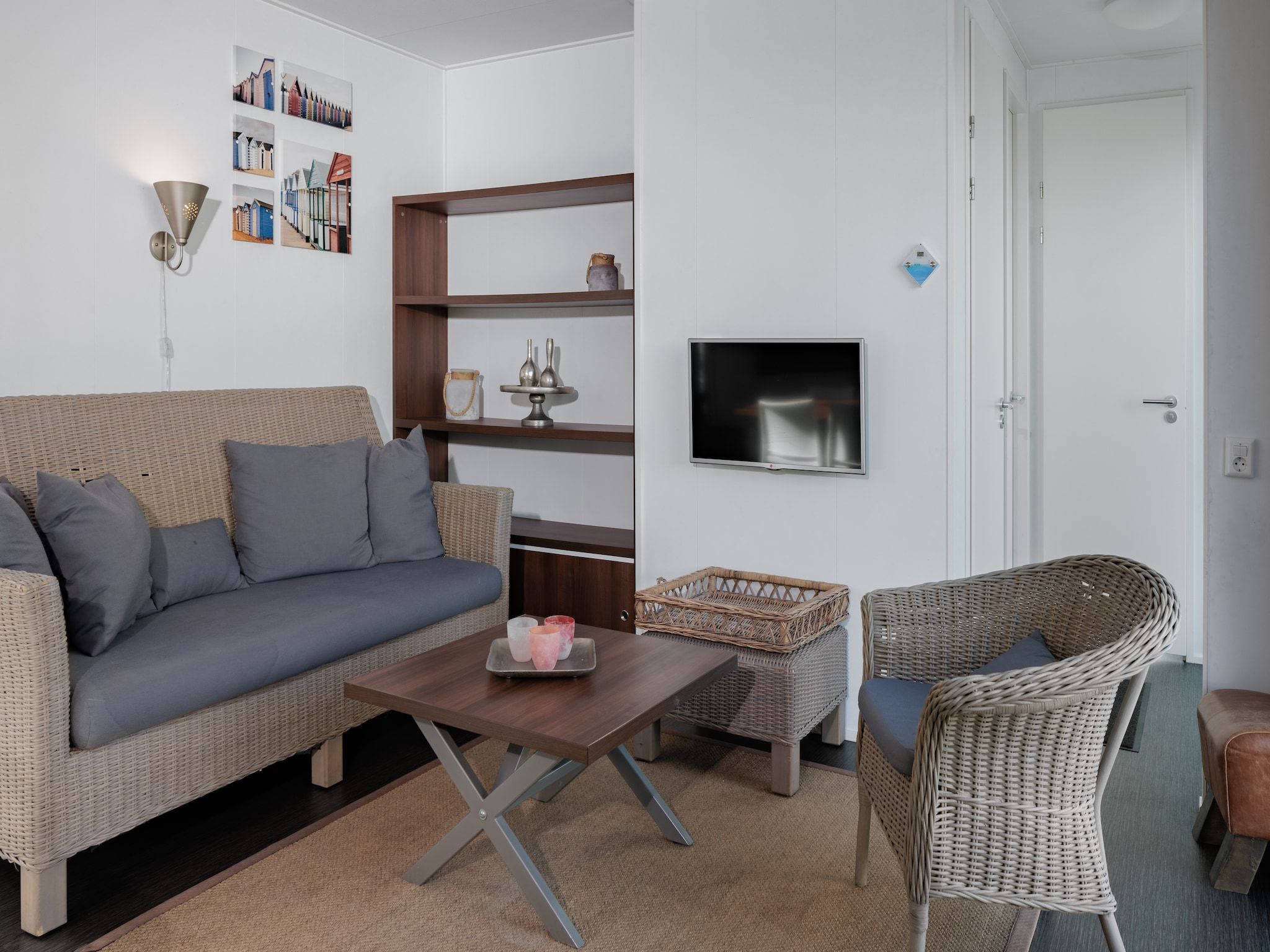 De woonkamer van Vakantiepark Zeebad 4 in Breskens