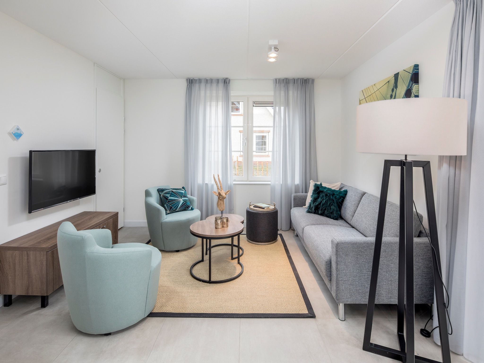 De woonkamer van Beach Resort Nieuwvliet-Bad 2 in Nieuwvliet-Bad