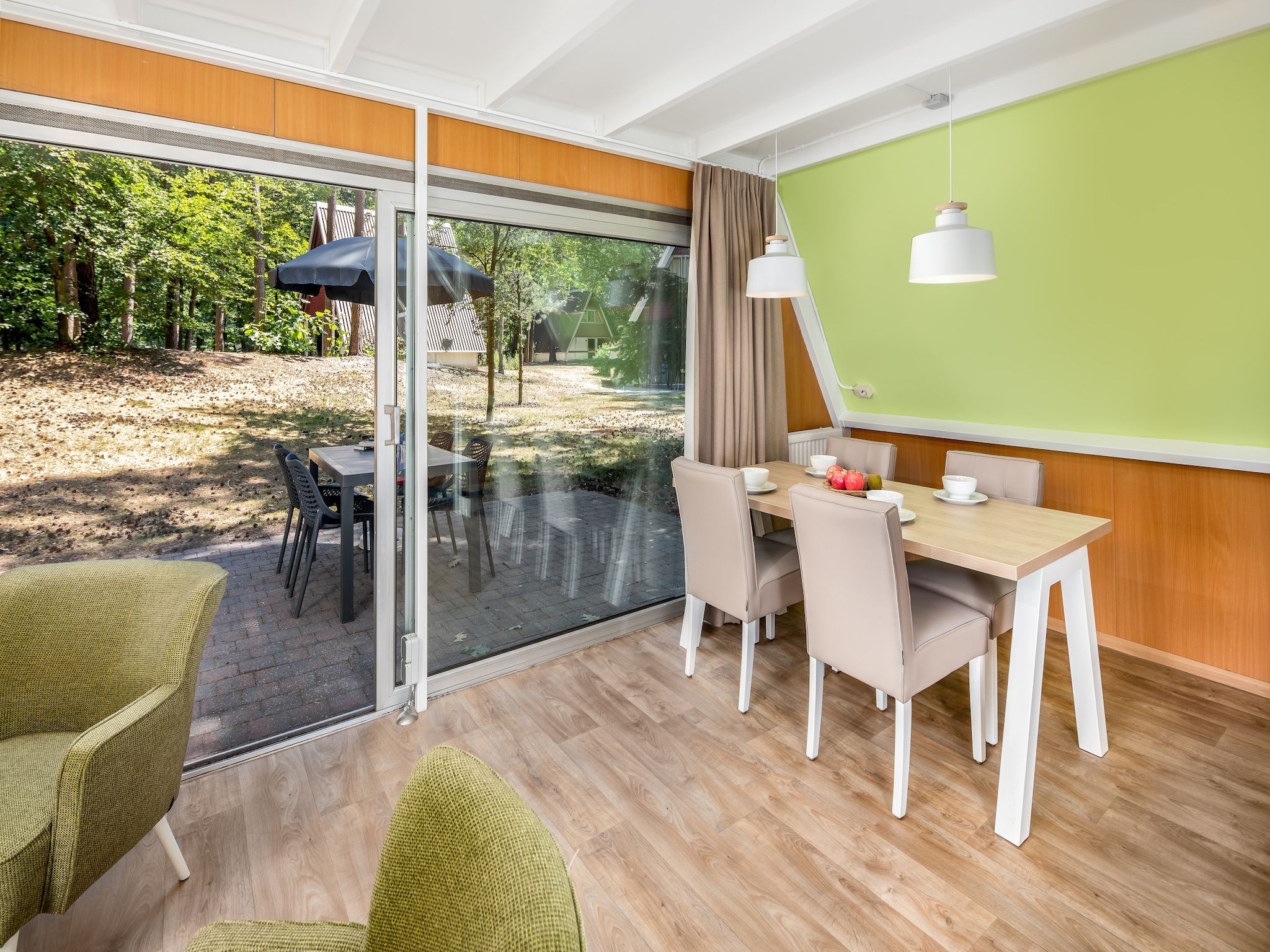 De eetkamer van Bospark 't Wolfsven 7 in Mierlo