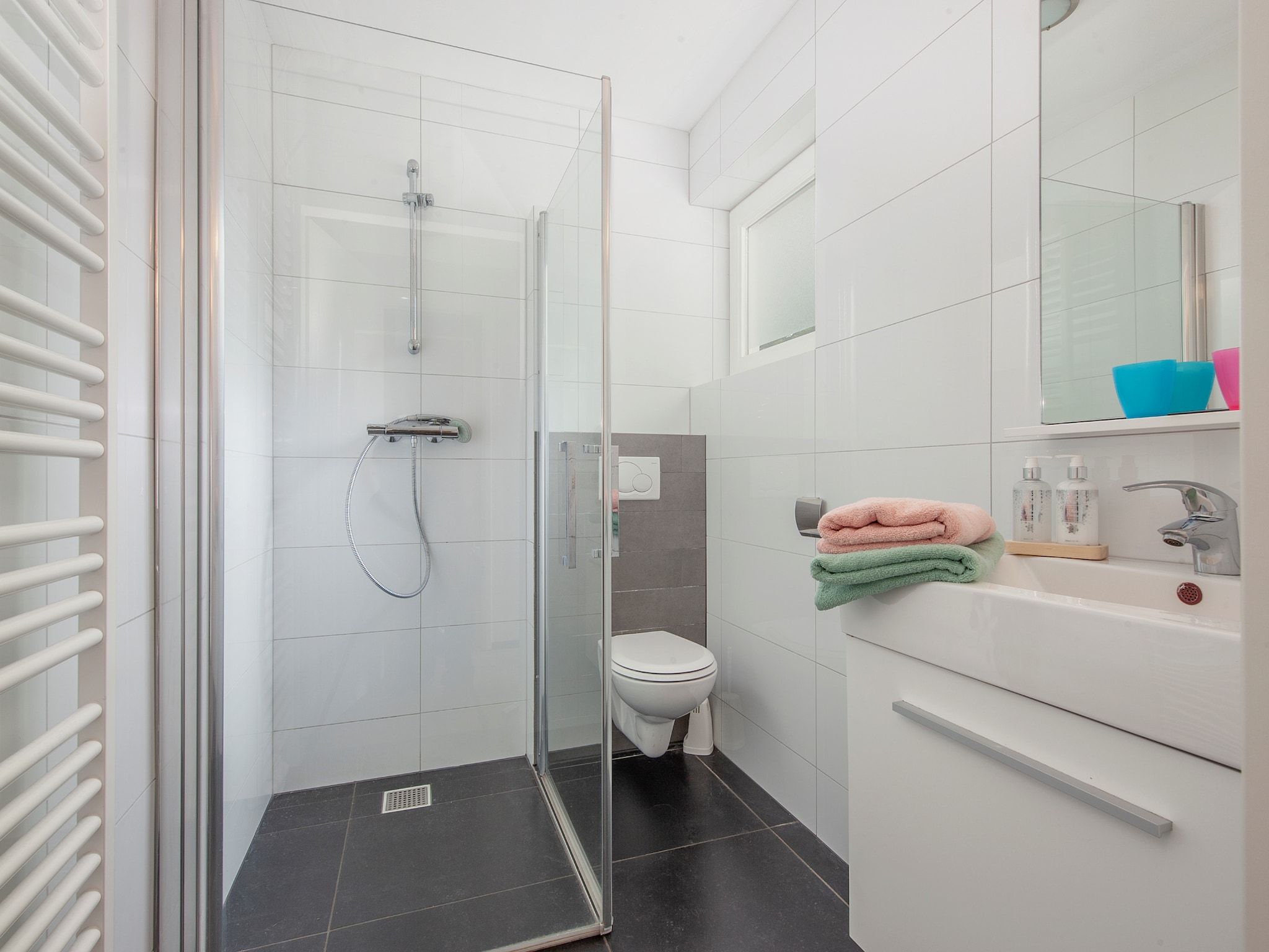 De badkamer van Resort Arcen 18 in Arcen