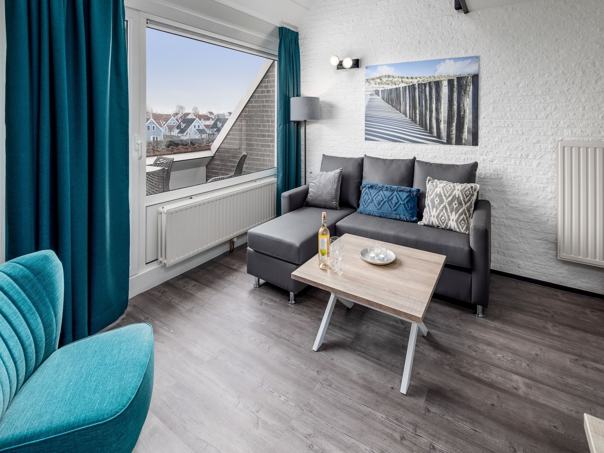 De woonkamer van Aquadelta 36 in Bruinisse
