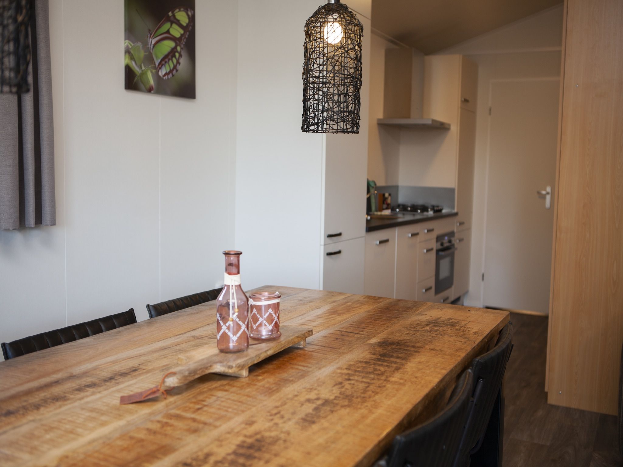 De eetkamer van Recreatiepark de Boshoek 22 in Voorthuizen